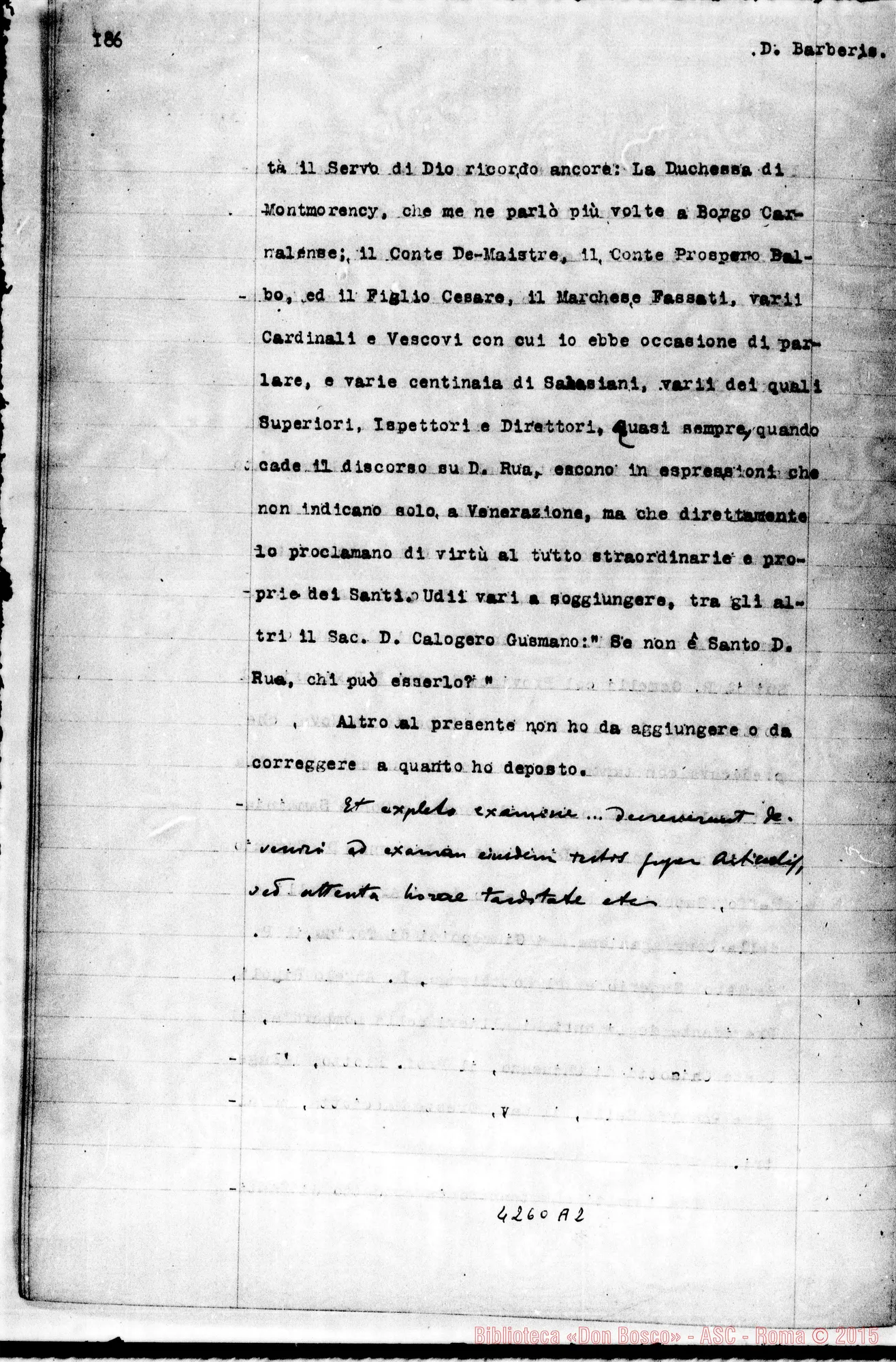 Fotogramma A 2 — Barberis Giulio, dir. Spirituale della Congr. Salesiana