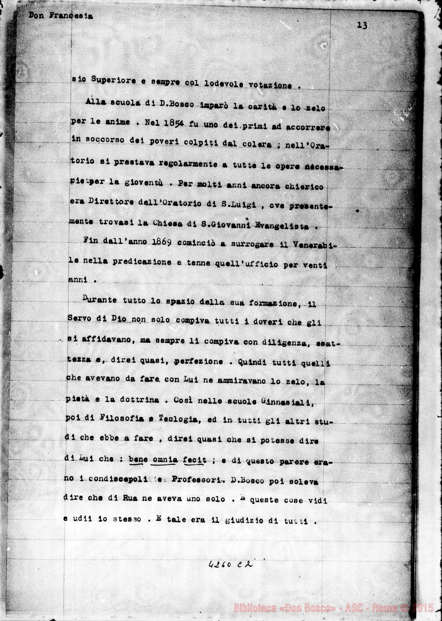 Fotogramma C 2 — Francesia Gio. Batt.