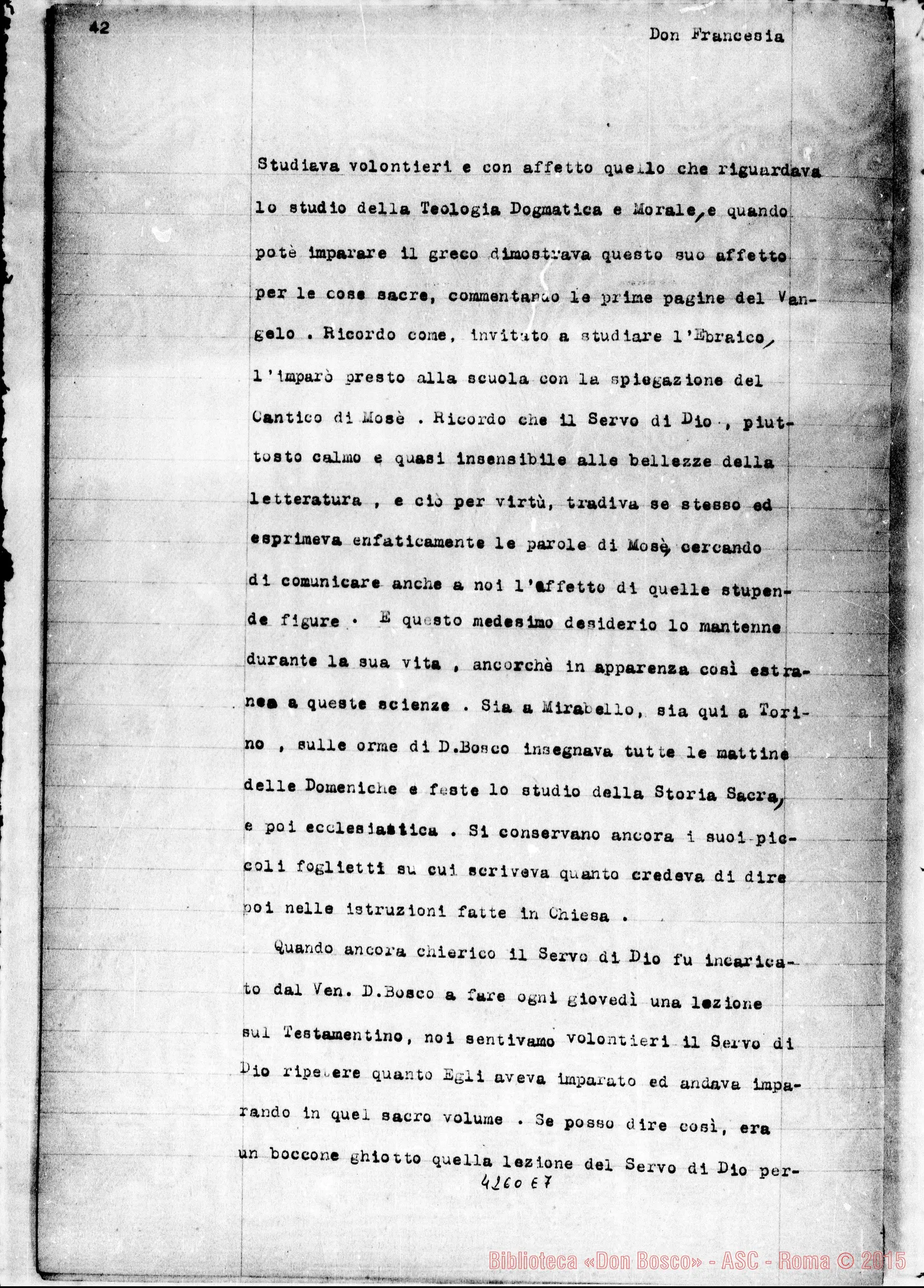 Fotogramma E 7 — Francesia Gio. Batt.