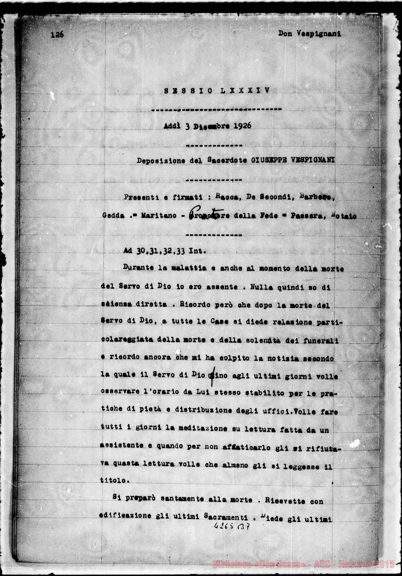 Fotogramma B 7 — Vespignani Giuseppe, sac. SDB, Consigliere Gen. del Capitolo