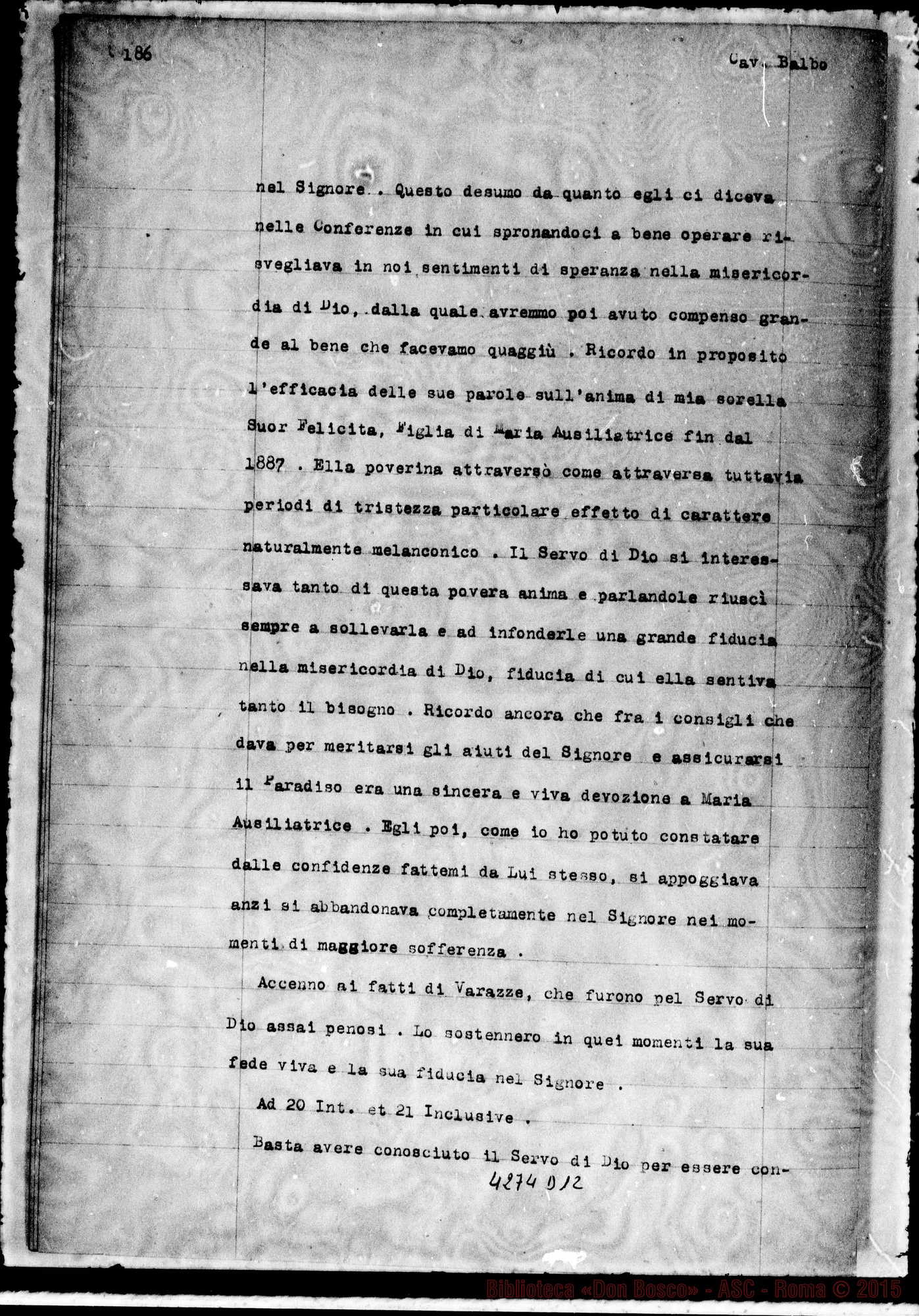 Fotogramma D 12 — Balbo Enrico, cav.