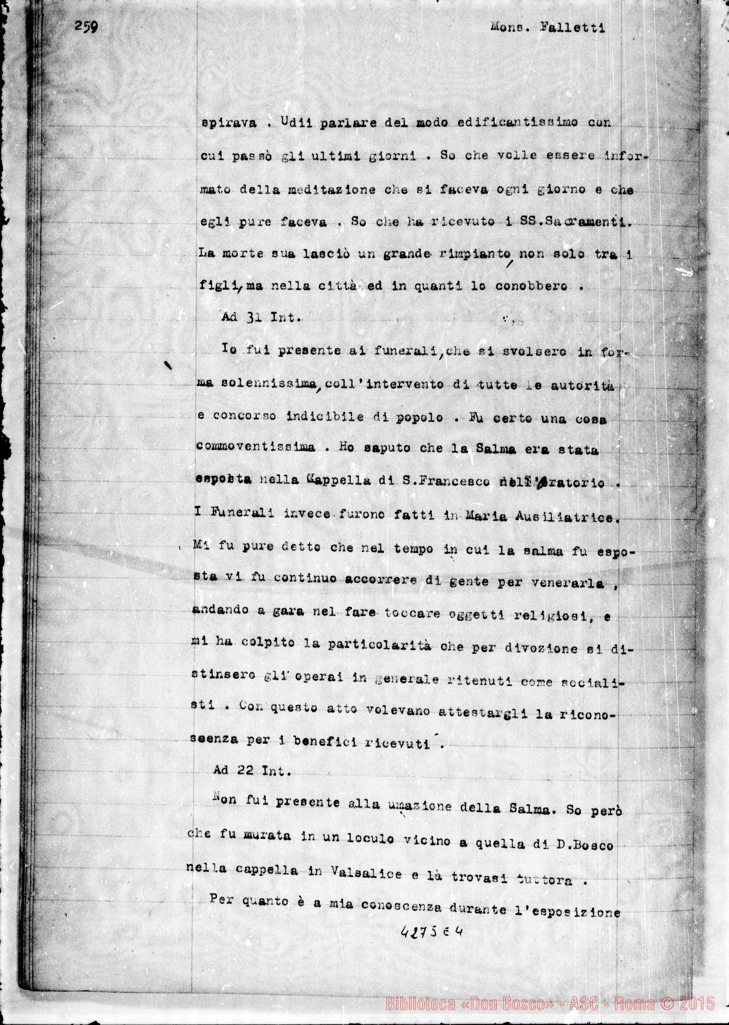 Fotogramma E 4 — Falletti Giuseppe, mons., parroco di Diano d’Alba