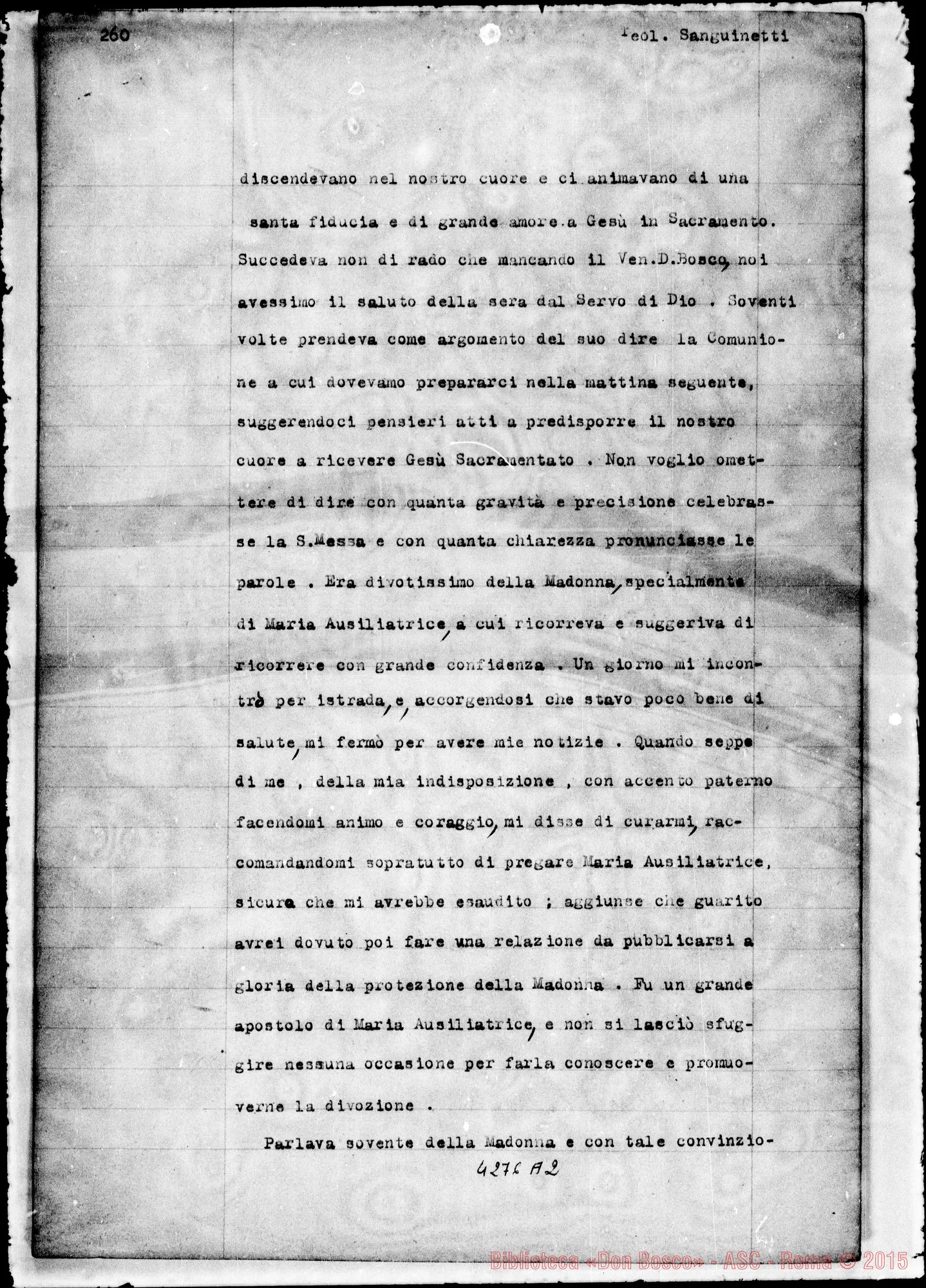 Fotogramma A 2 — Sanguinetti Agostino, teol.