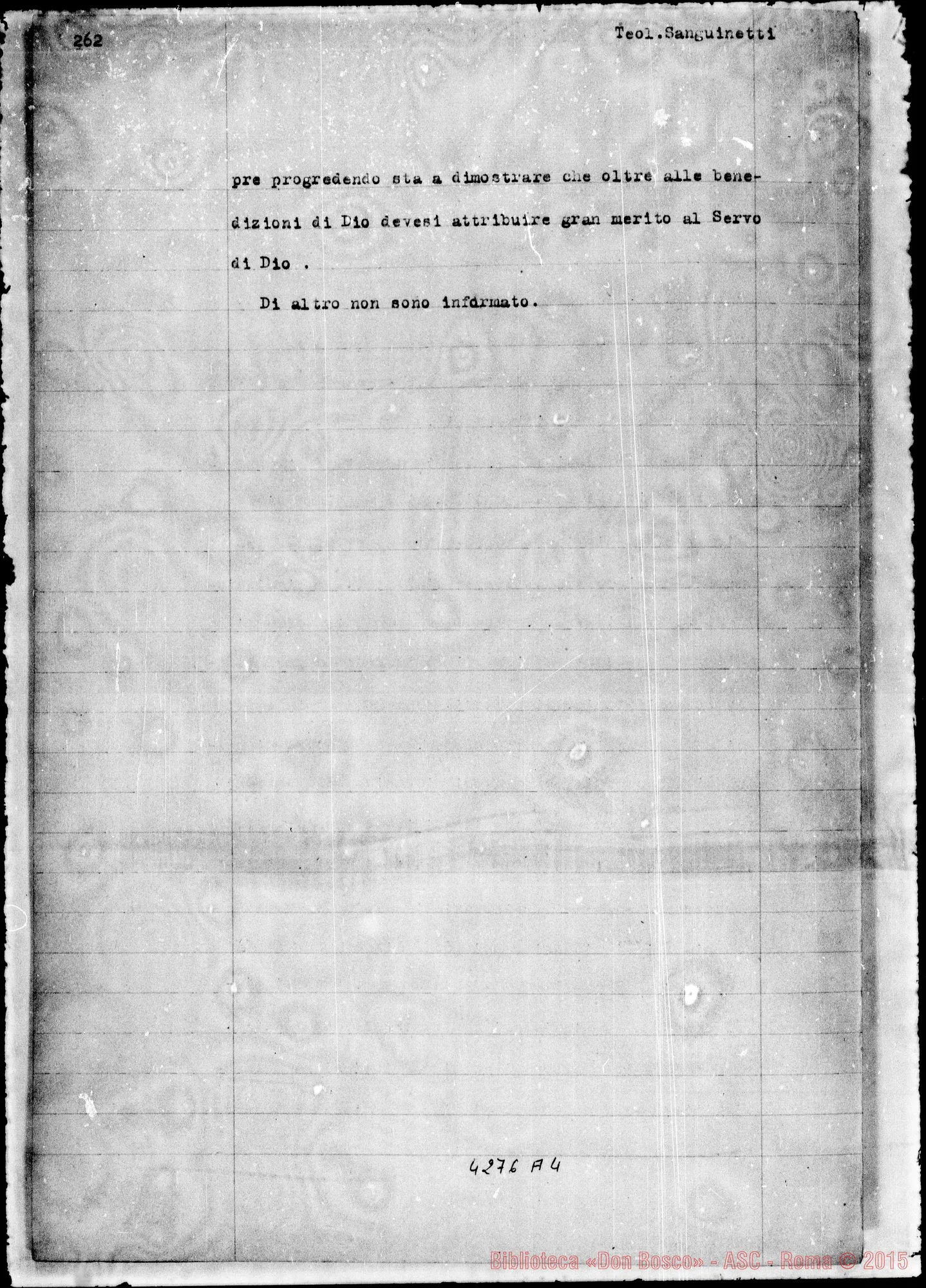 Fotogramma A 4 — Sanguinetti Agostino, teol.