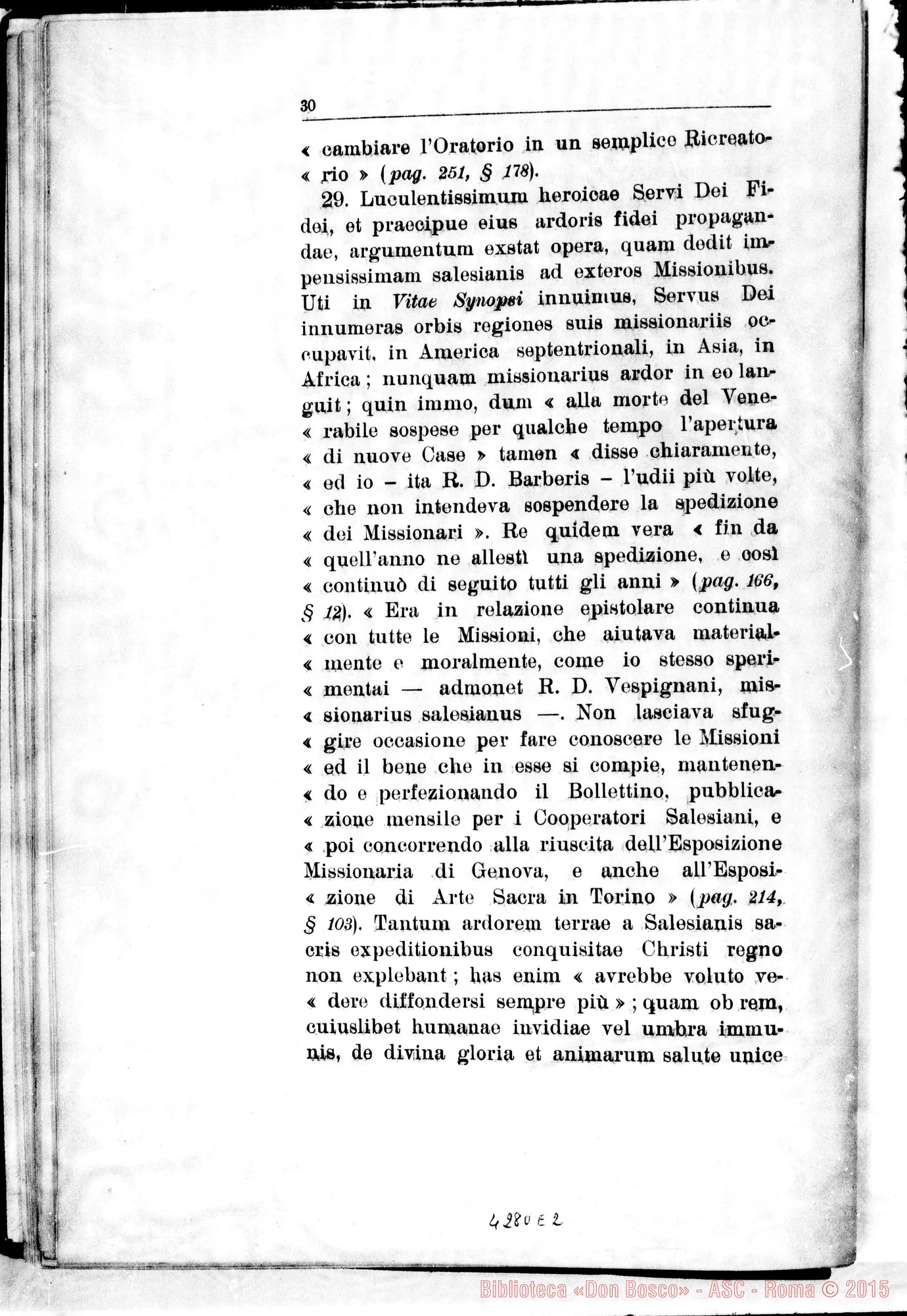 Fotogramma E 2 — Processo: Informatio super dubio an sit signanda Commissio Introductionis Causae in casu et ad effectum de quo agitur