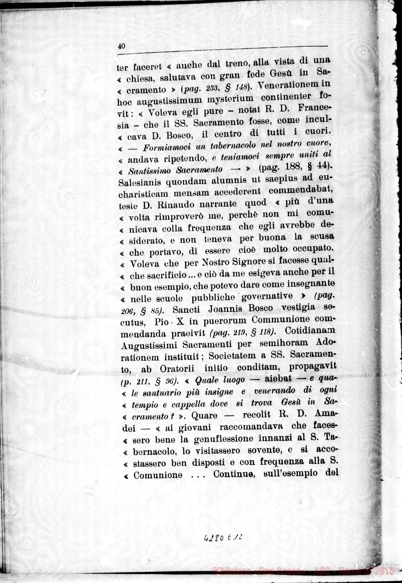 Fotogramma E 12 — Processo: Informatio super dubio an sit signanda Commissio Introductionis Causae in casu et ad effectum de quo agitur