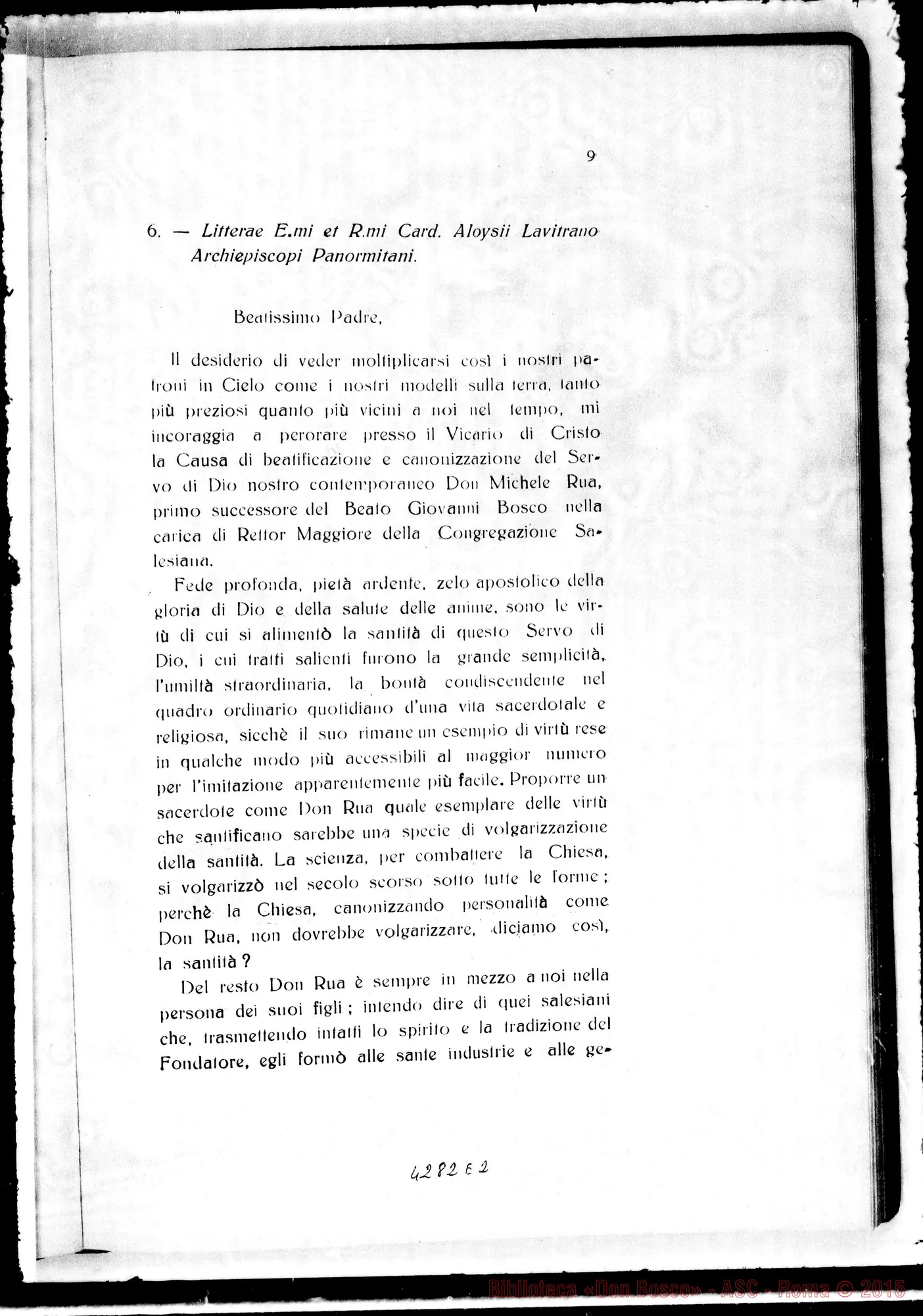 Fotogramma E 2 — Litterae Postulatoriae pro signatura Commissionis Intr. Causae