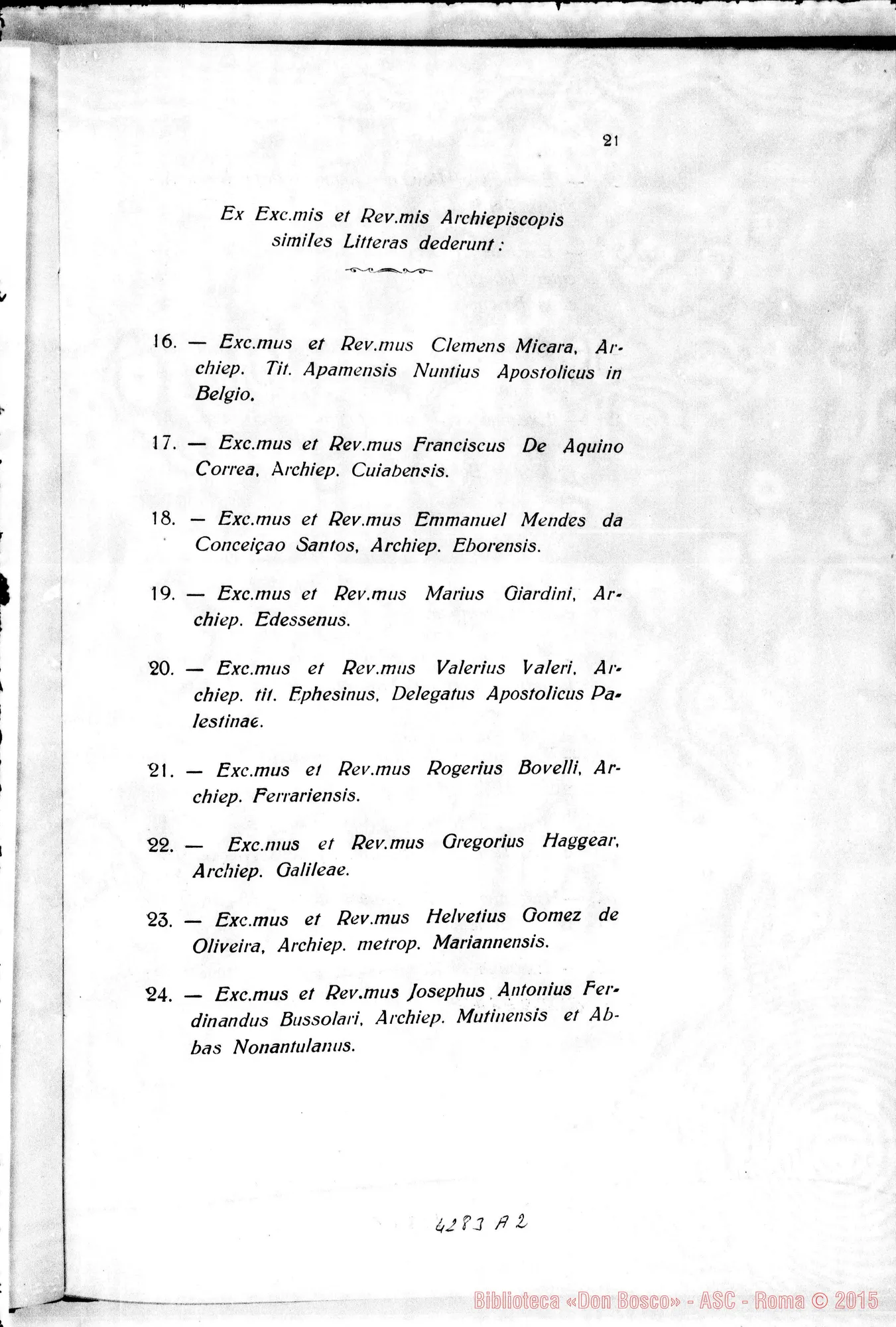 Fotogramma A 2 — Litterae Postulatoriae pro signatura Commissionis Intr. Causae