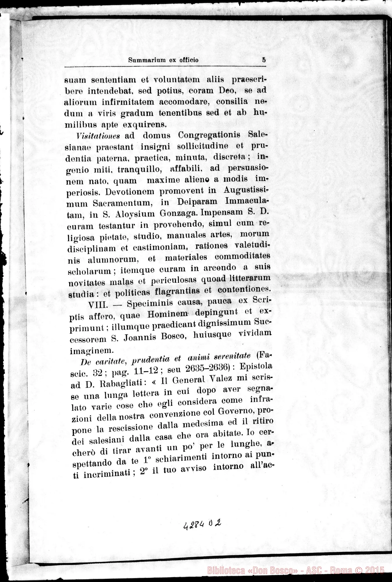 Fotogramma D 2 — Vota Theologorum Censorum super scriptis Servi Dei E Decretum
