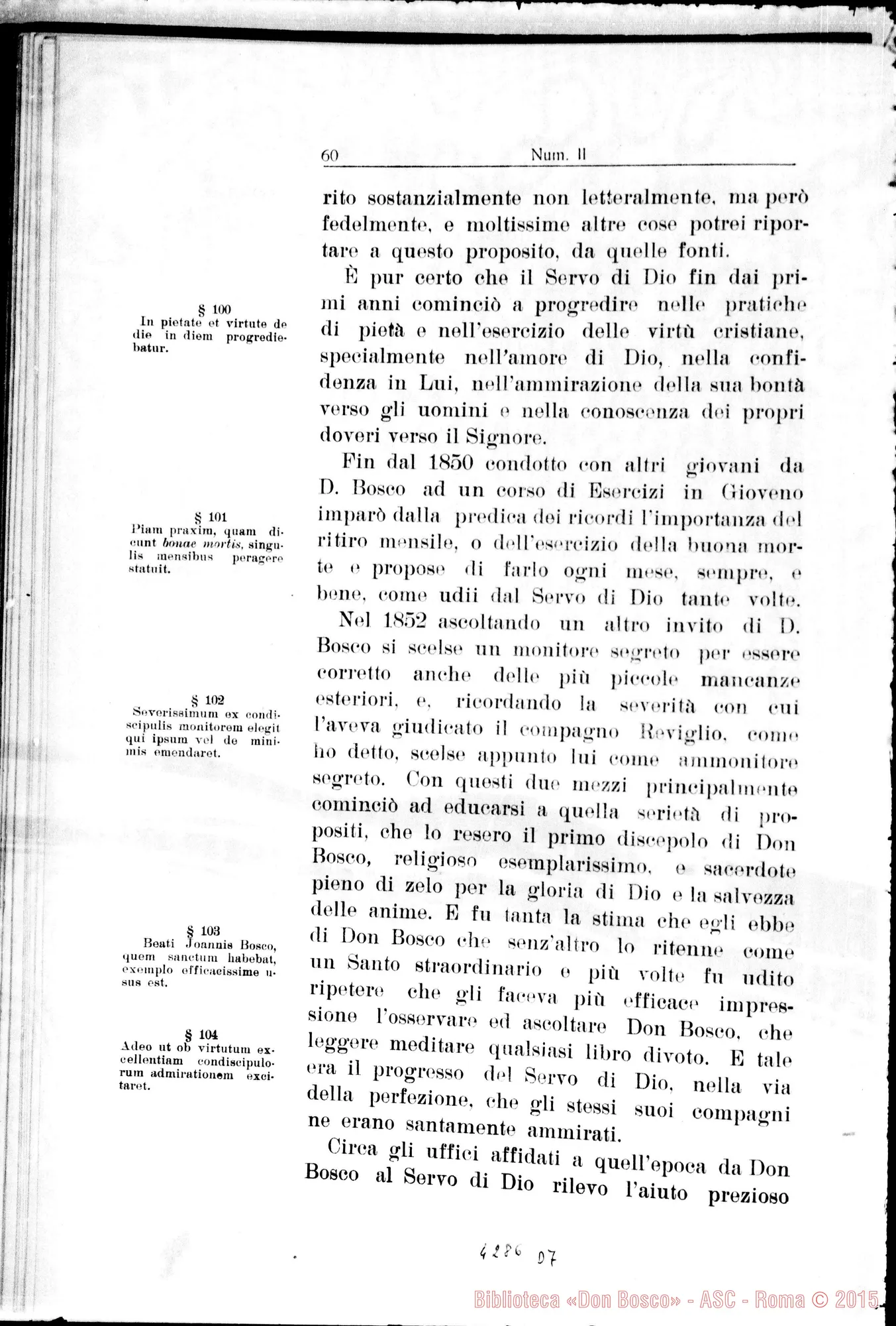 Fotogramma D 7 — De Servi Dei pueritia, adolescentia, etc…