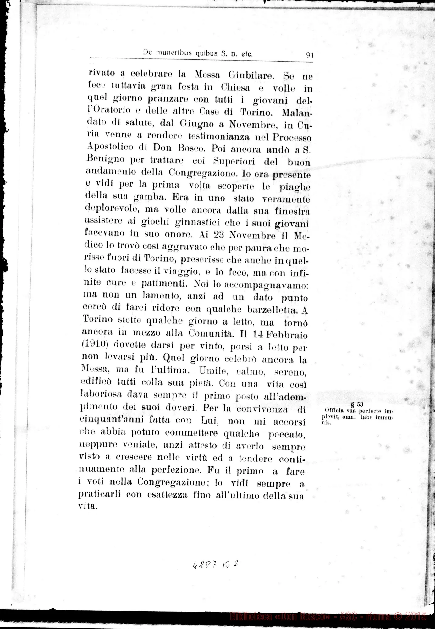 Fotogramma B 2 — 1…De muneribus E sacerdotio Servi Dei Ell… De heroicis virtutibus in genere