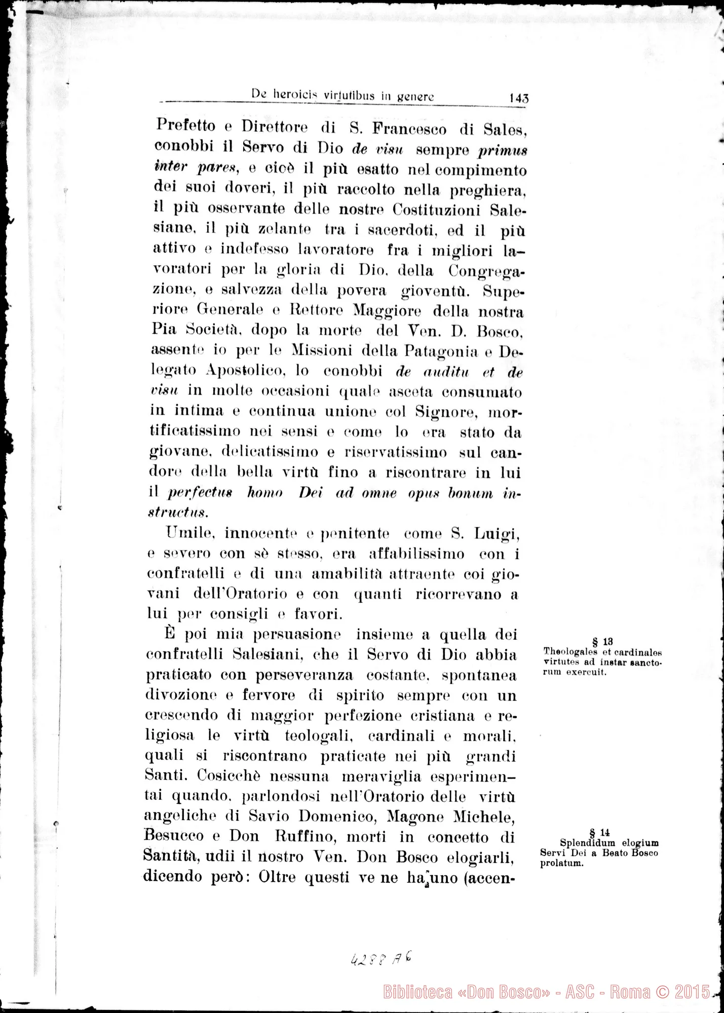 Fotogramma A 6 — 1…De muneribus E sacerdotio Servi Dei Ell… De heroicis virtutibus in genere