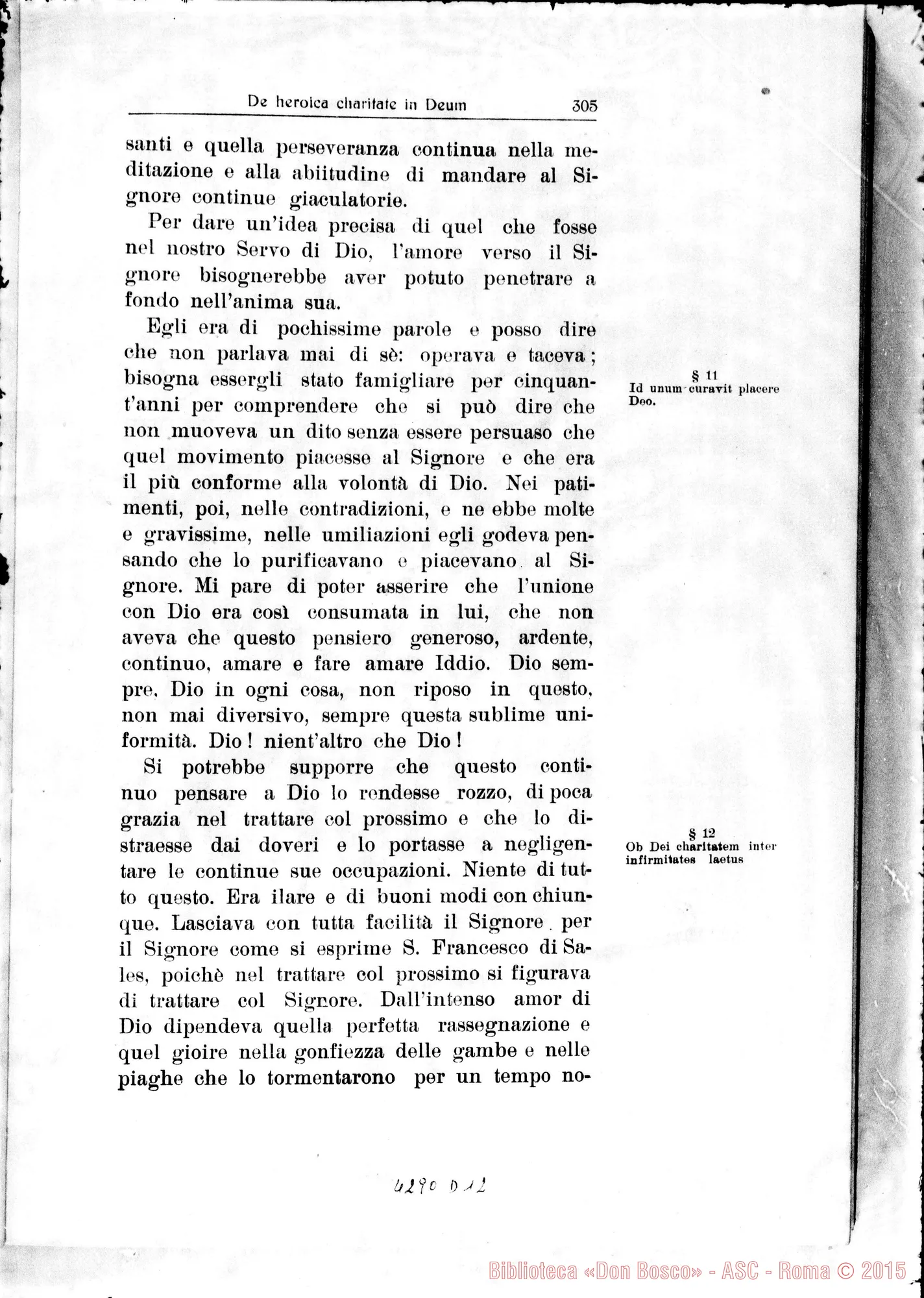Fotogramma D 12 — De heroica in Deum Caritate