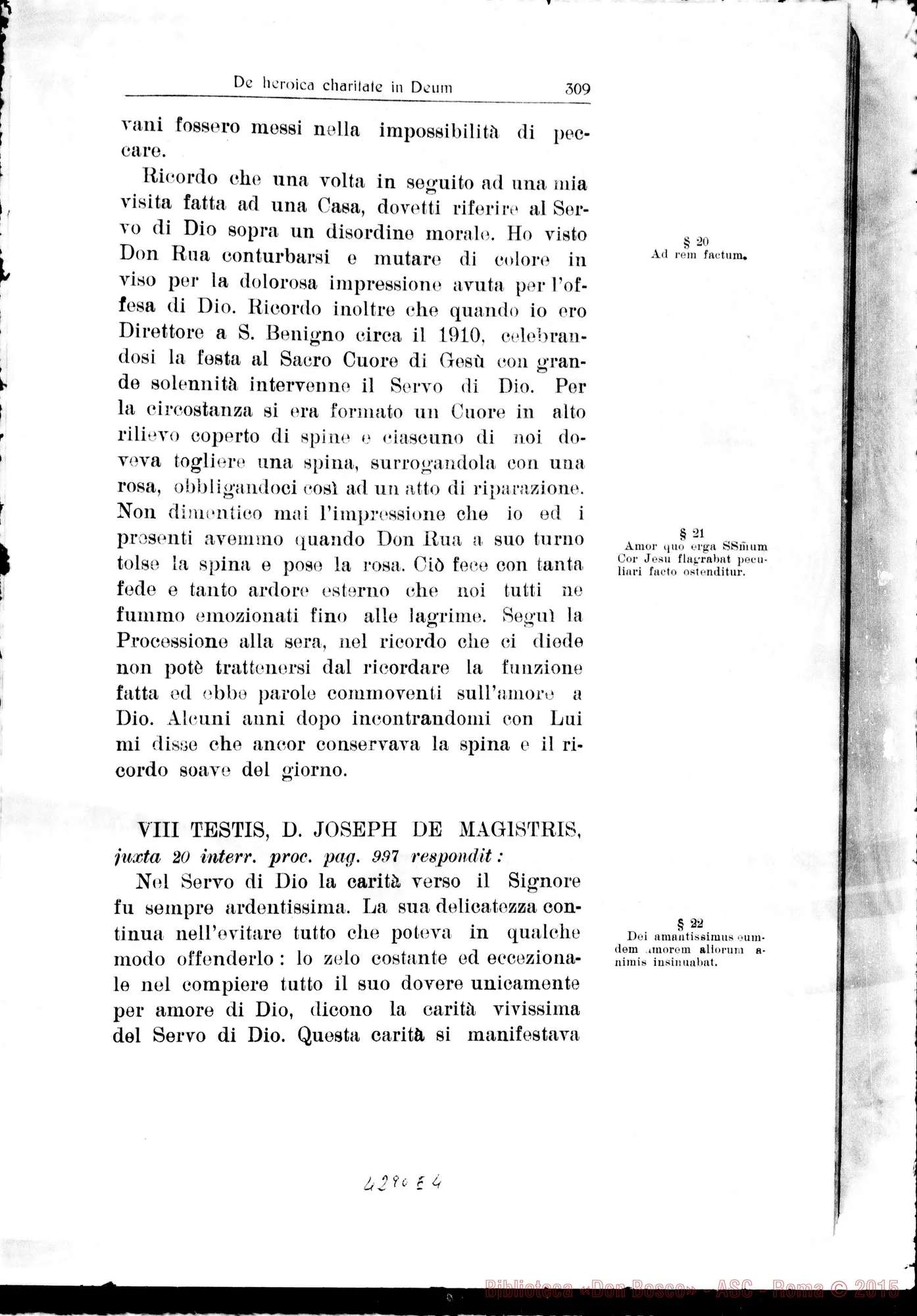 Fotogramma E 4 — De heroica in Deum Caritate