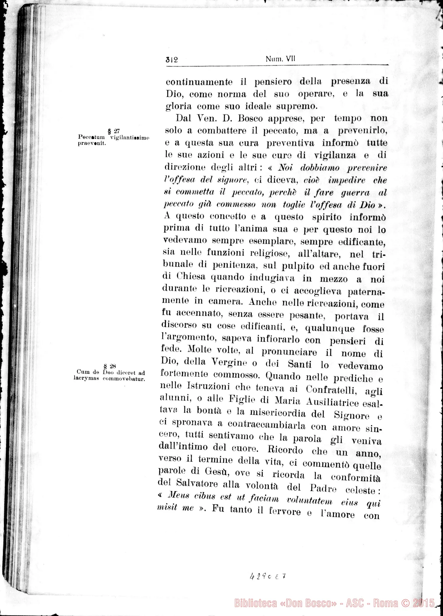 Fotogramma E 7 — De heroica in Deum Caritate