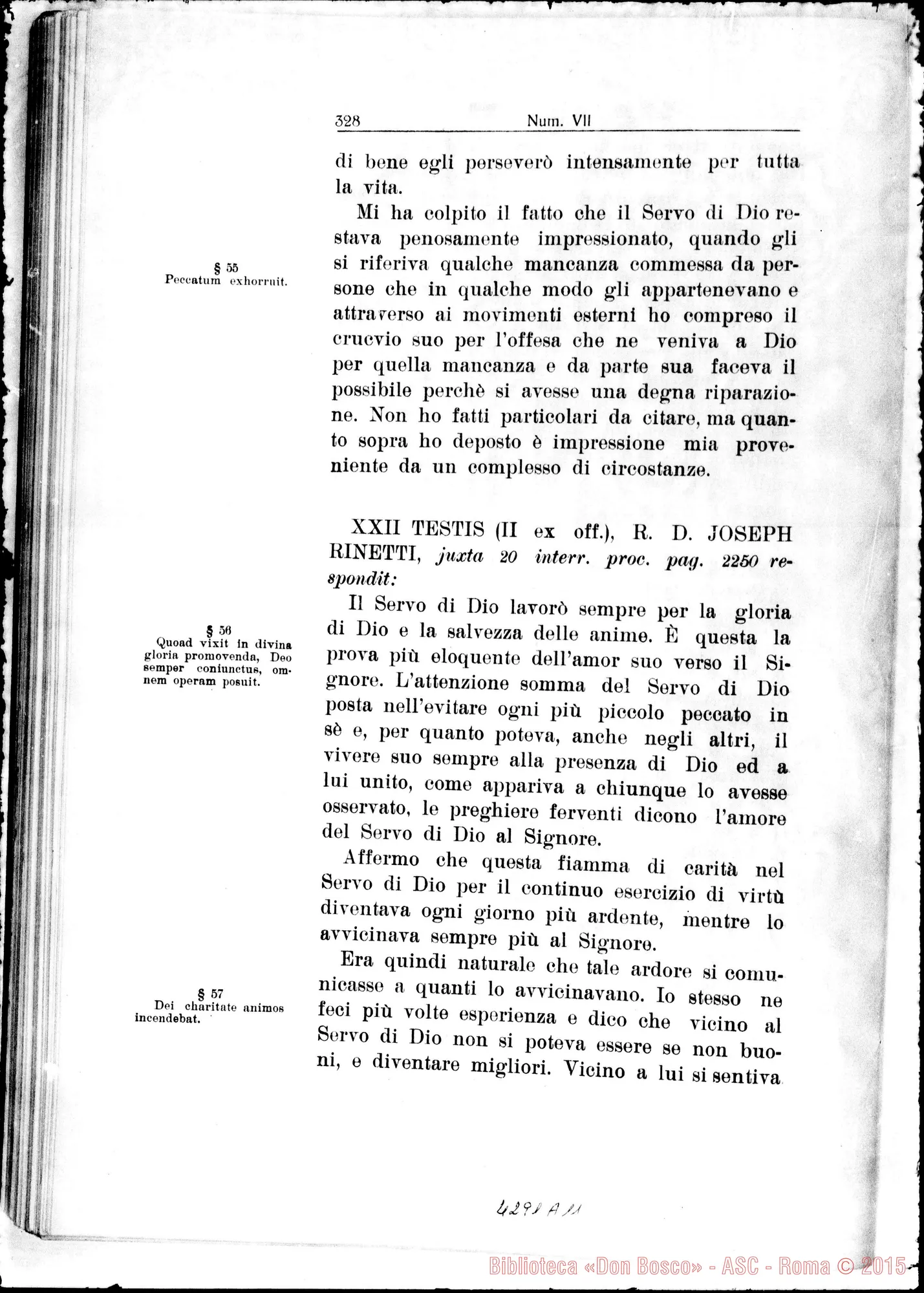Fotogramma A 11 — De heroica in Deum Caritate