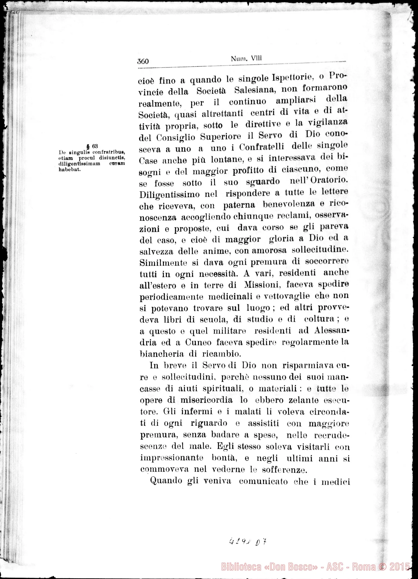Fotogramma D 7 — De heroica Caritate in proximum