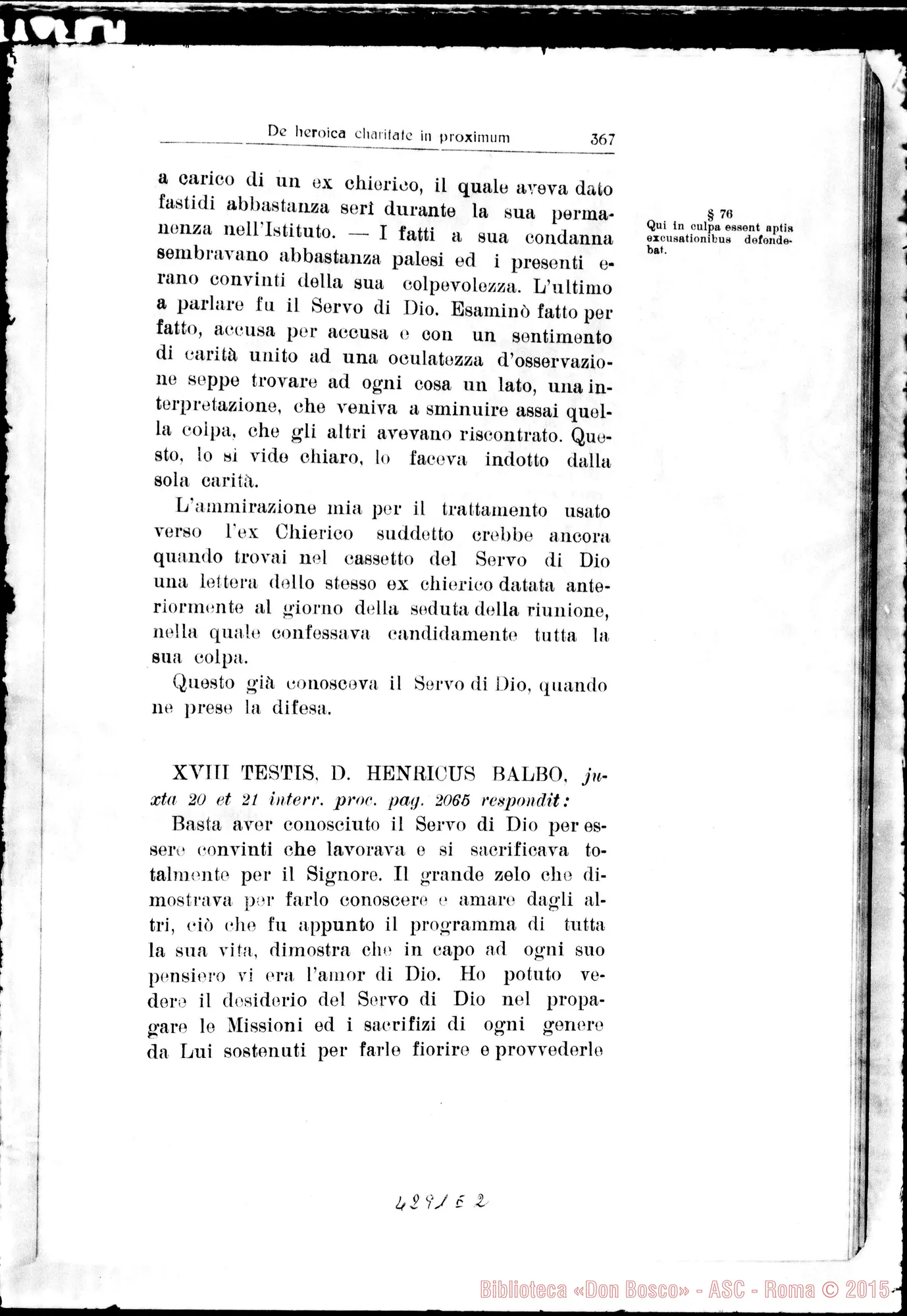 Fotogramma E 2 — De heroica Caritate in proximum