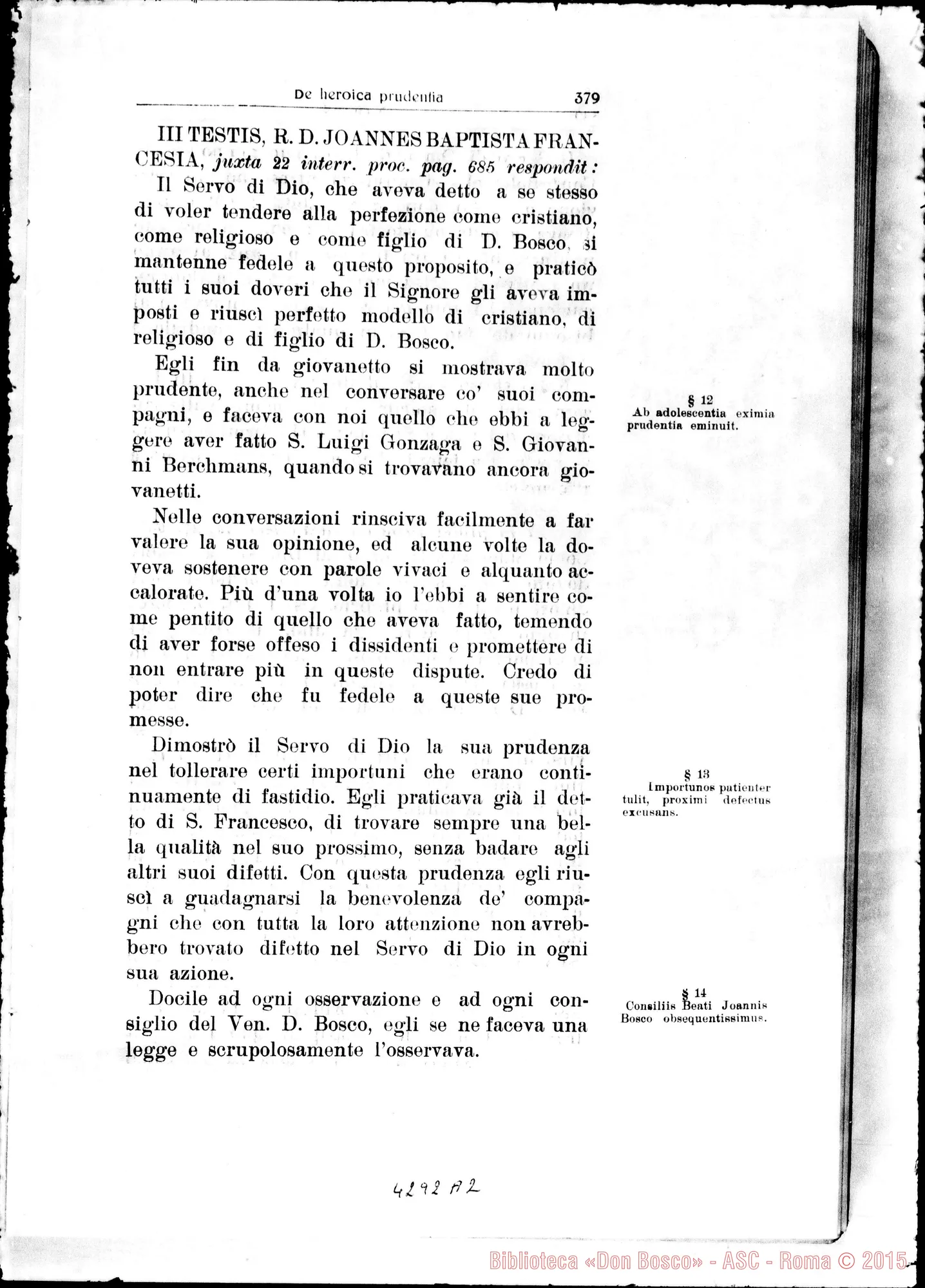 Fotogramma A 2 — De heroica Prudentia