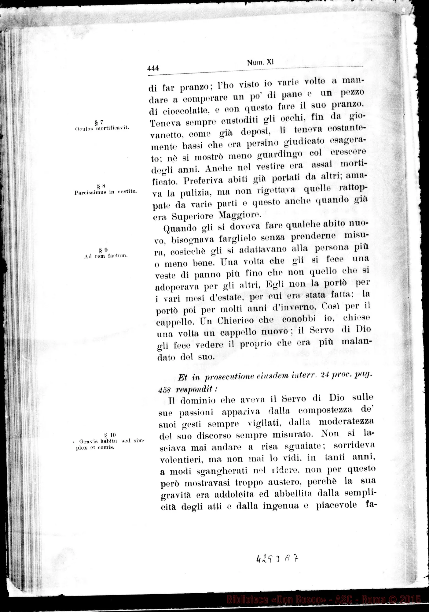 Fotogramma A 7 — De heroica Temperantia