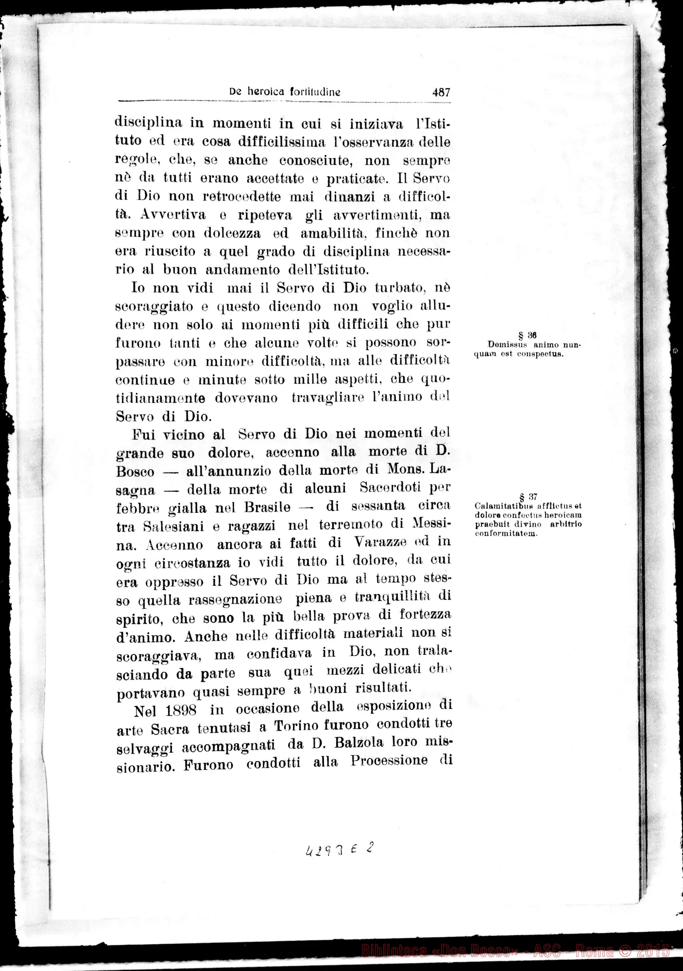 Fotogramma E 2 — De heroica Fortitudine
