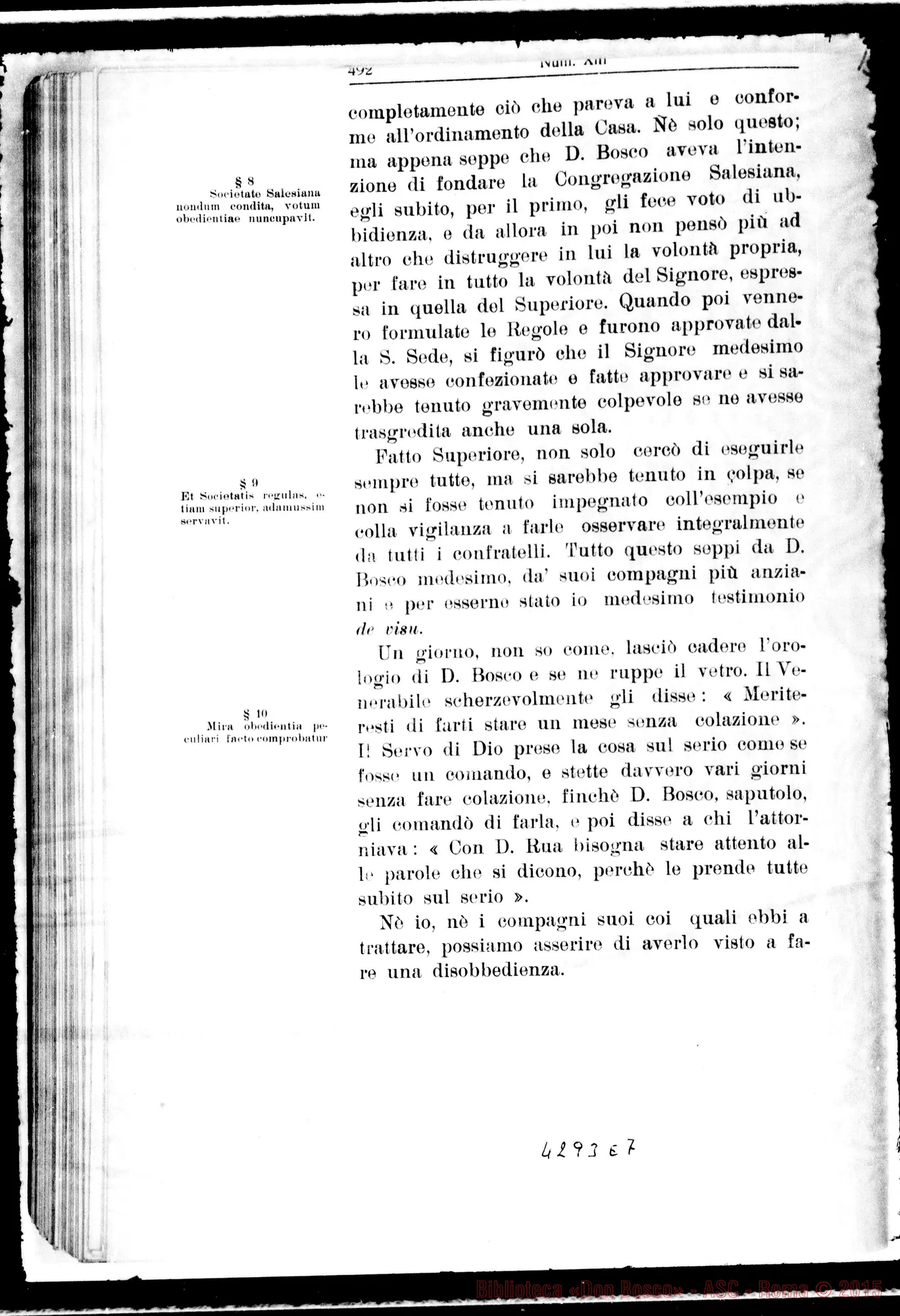 Fotogramma E 7 — De heroica votorum observantia et de heroica Humilita
