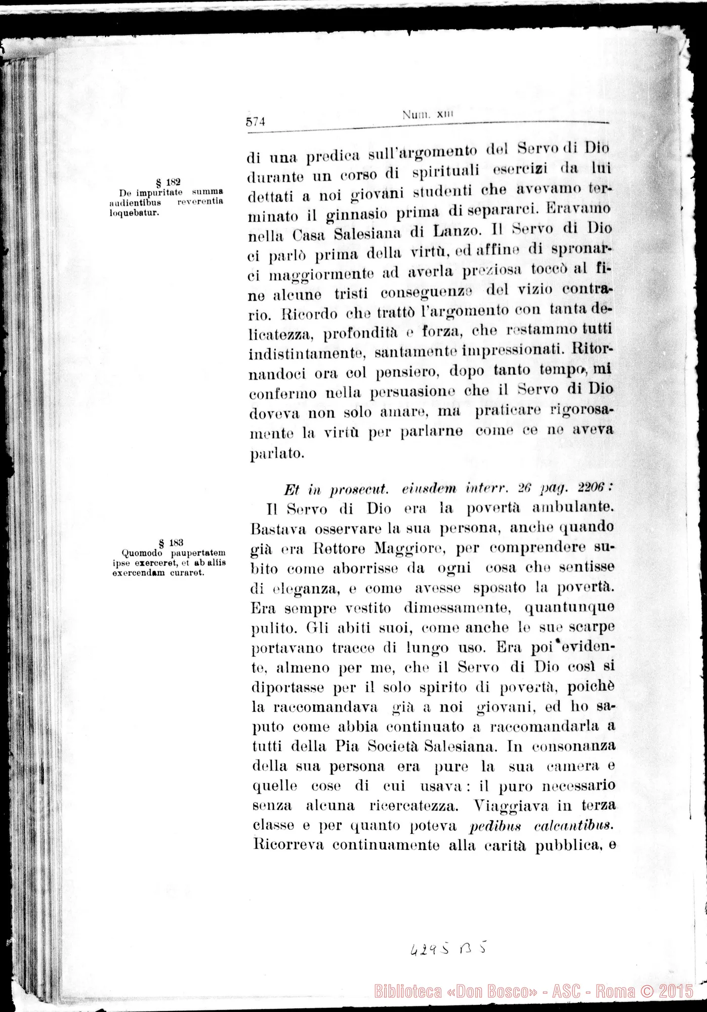 Fotogramma B 5 — De heroica votorum observantia et de heroica Humilita
