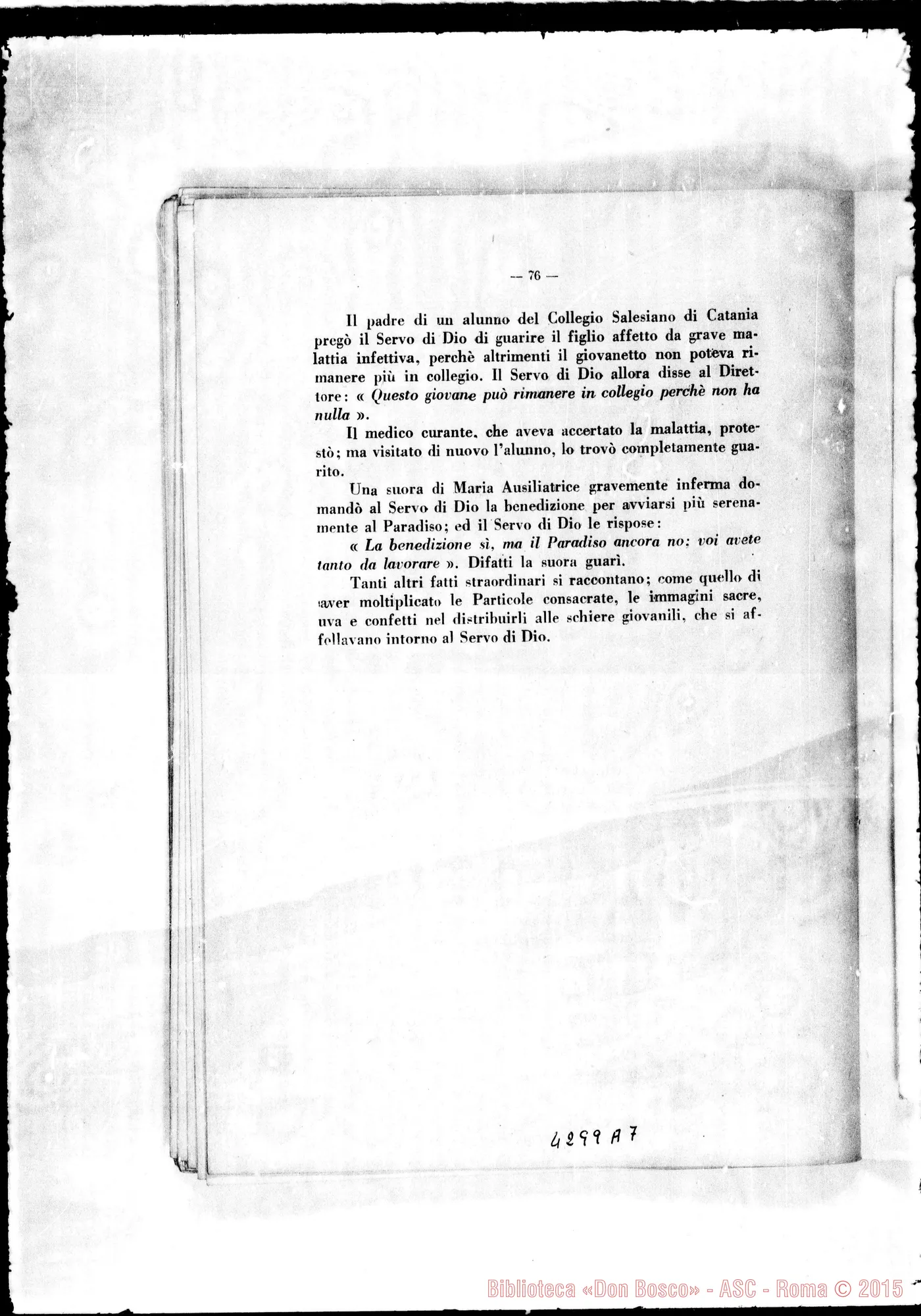 Fotogramma A 7 — Positiones et articuli postulatoris pro processu apostolico super fama santitatis, virtutum et miraculorum