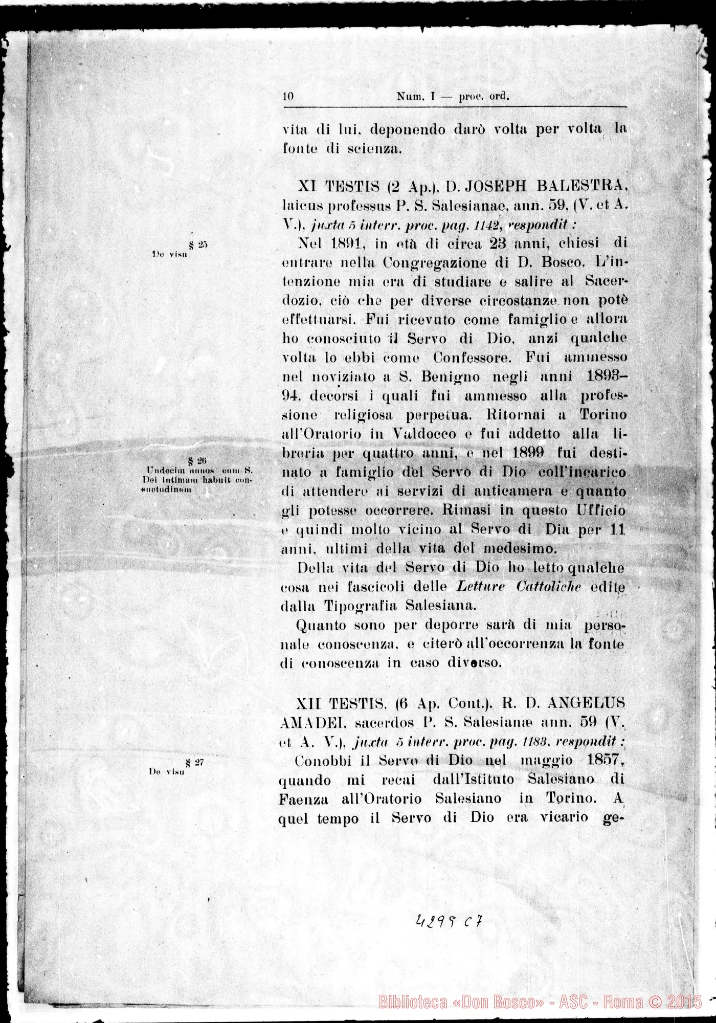 Fotogramma C 7 — Catalogus testium eorumque scientiae causa