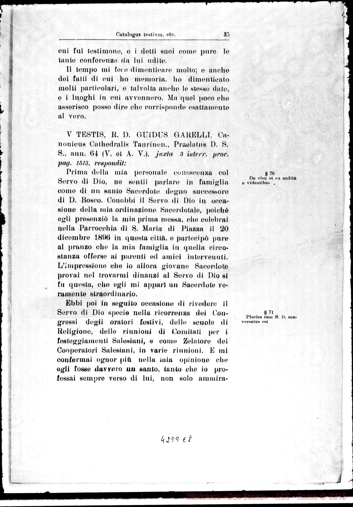 Fotogramma E 8 — Catalogus testium eorumque scientiae causa