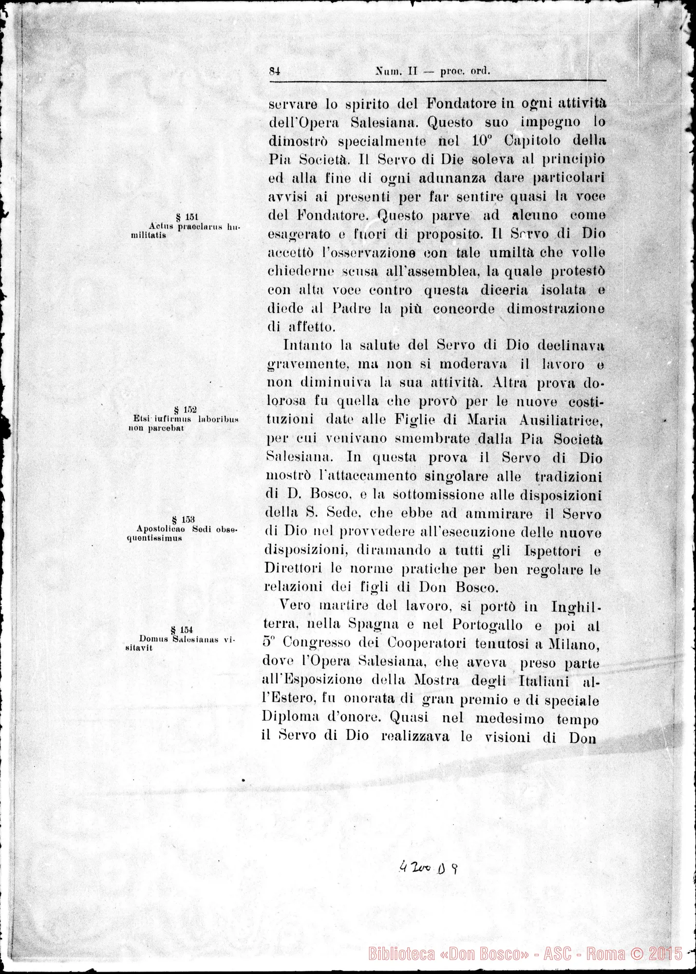 Fotogramma D 9 — De ortu, patria, parentibus, pueritia, adolescentia… Servi Dei…