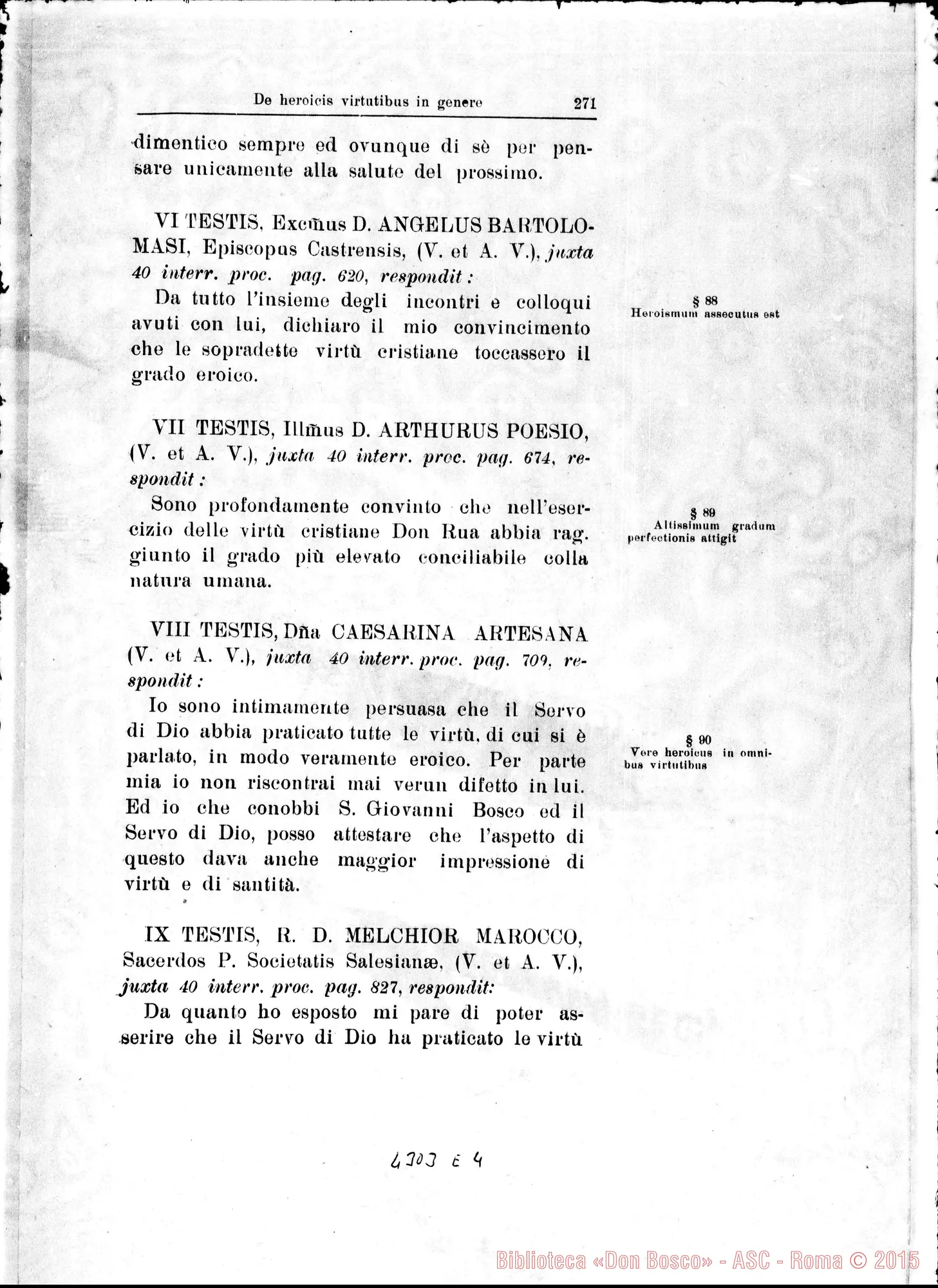 Fotogramma E 4 — De heroicis virtutibus in genere