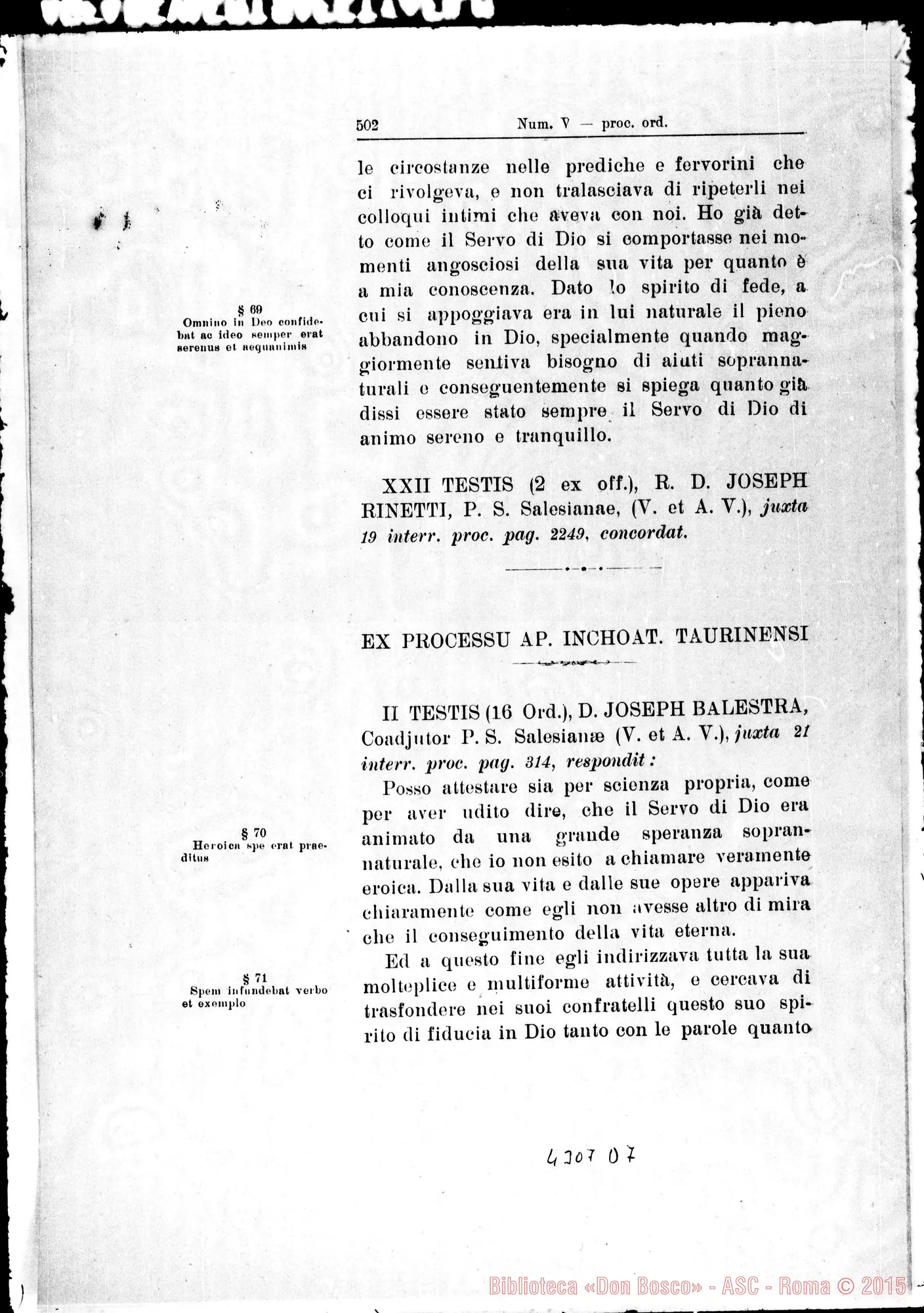 Fotogramma D 7 — De heroica Spe