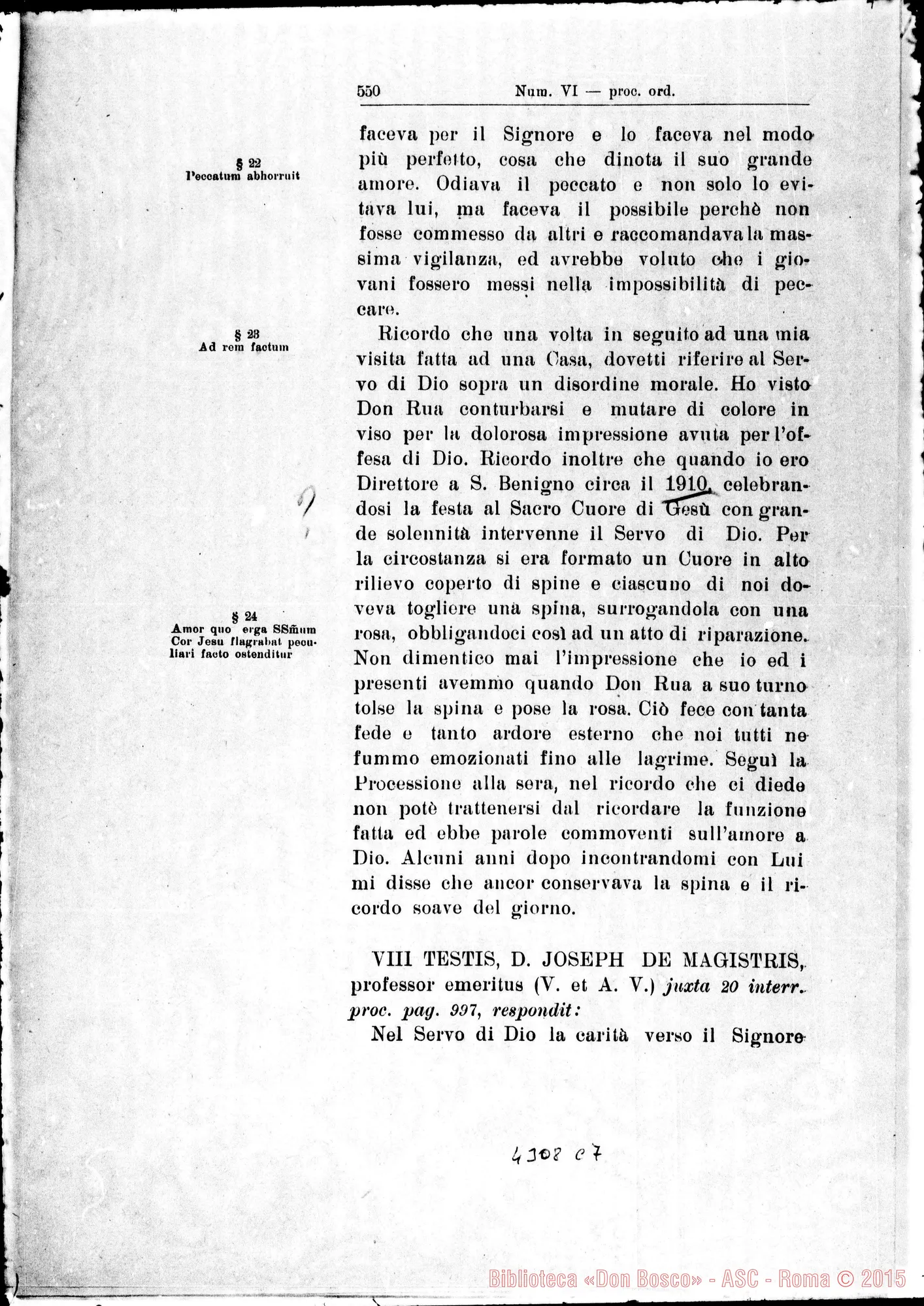 Fotogramma C 7 — De heroica Caritate in Deum