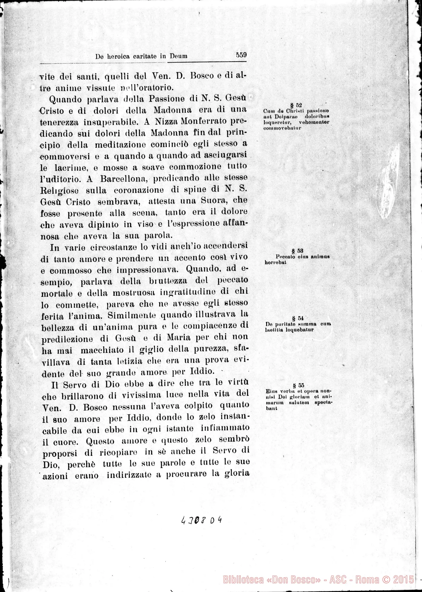 Fotogramma D 4 — De heroica Caritate in Deum