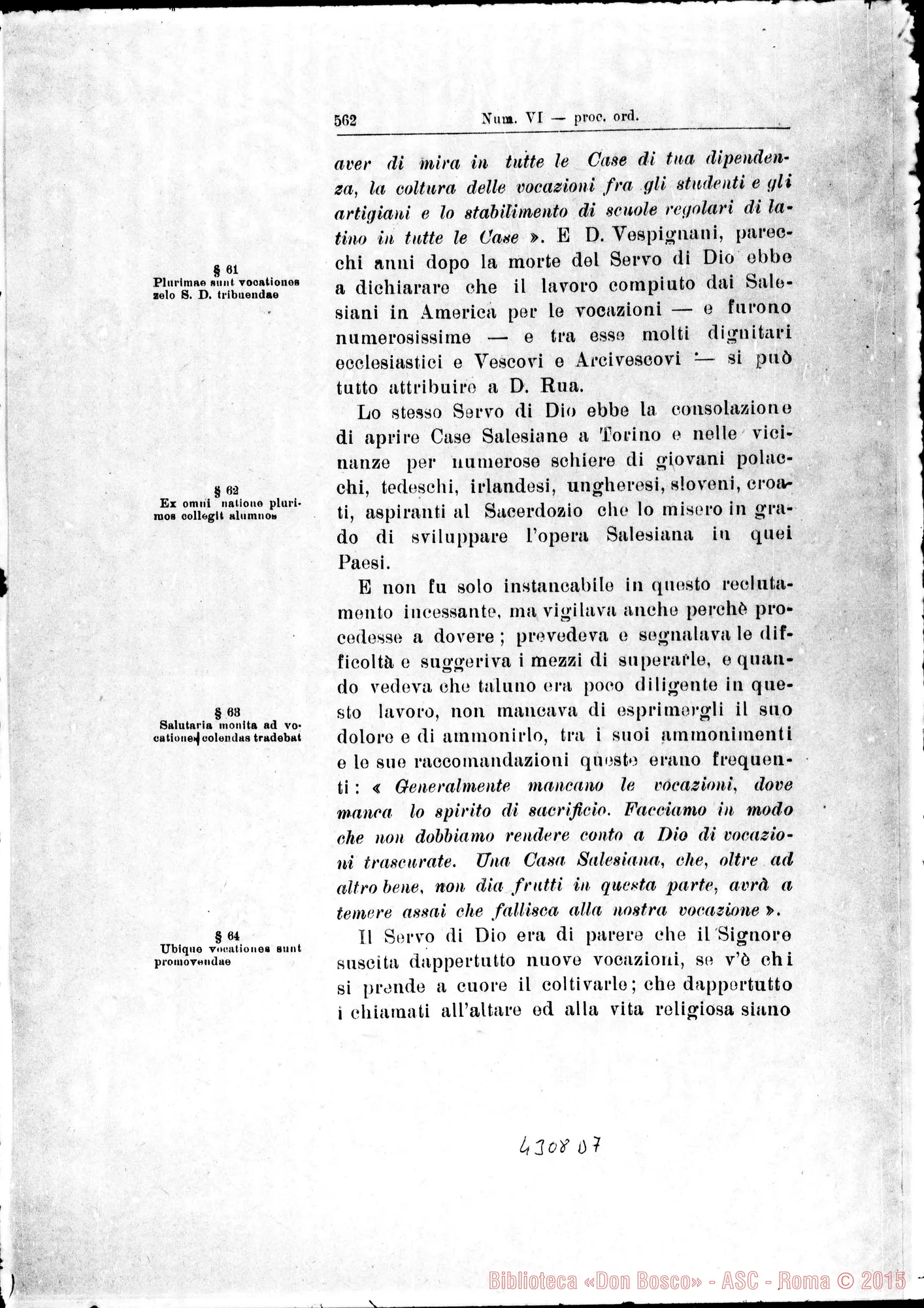 Fotogramma D 7 — De heroica Caritate in Deum