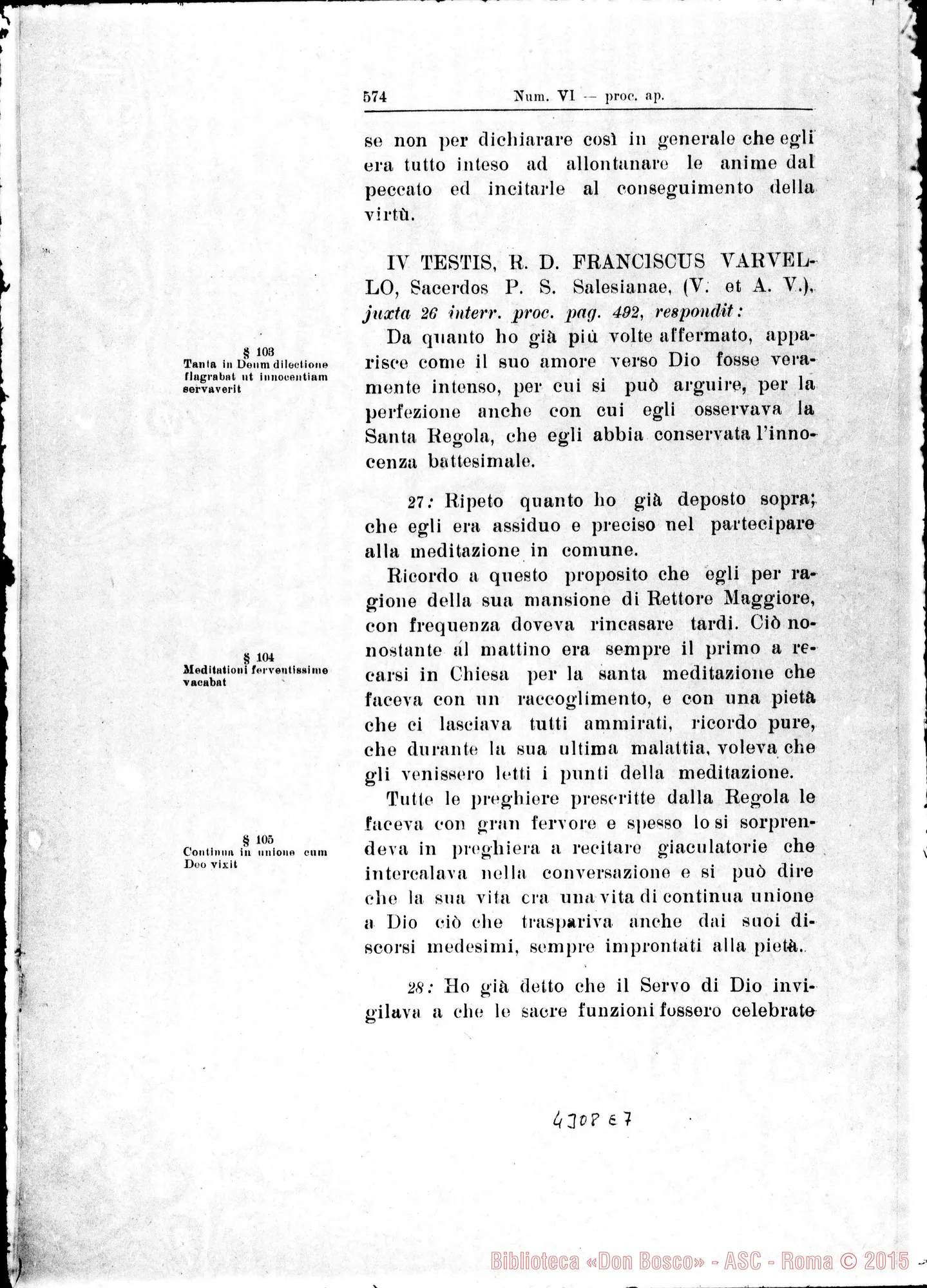 Fotogramma E 7 — De heroica Caritate in Deum