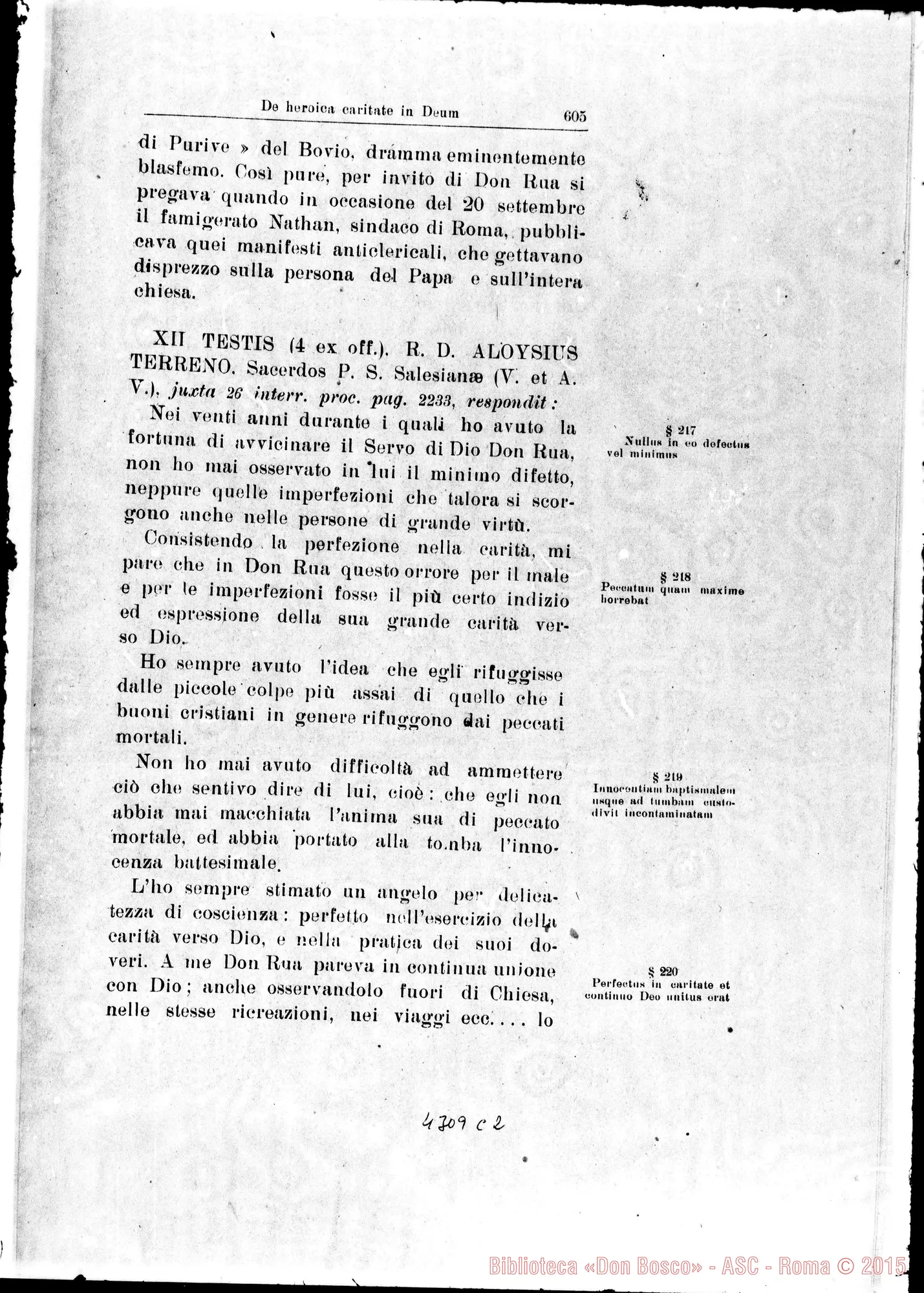 Fotogramma C 2 — De heroica Caritate in Deum
