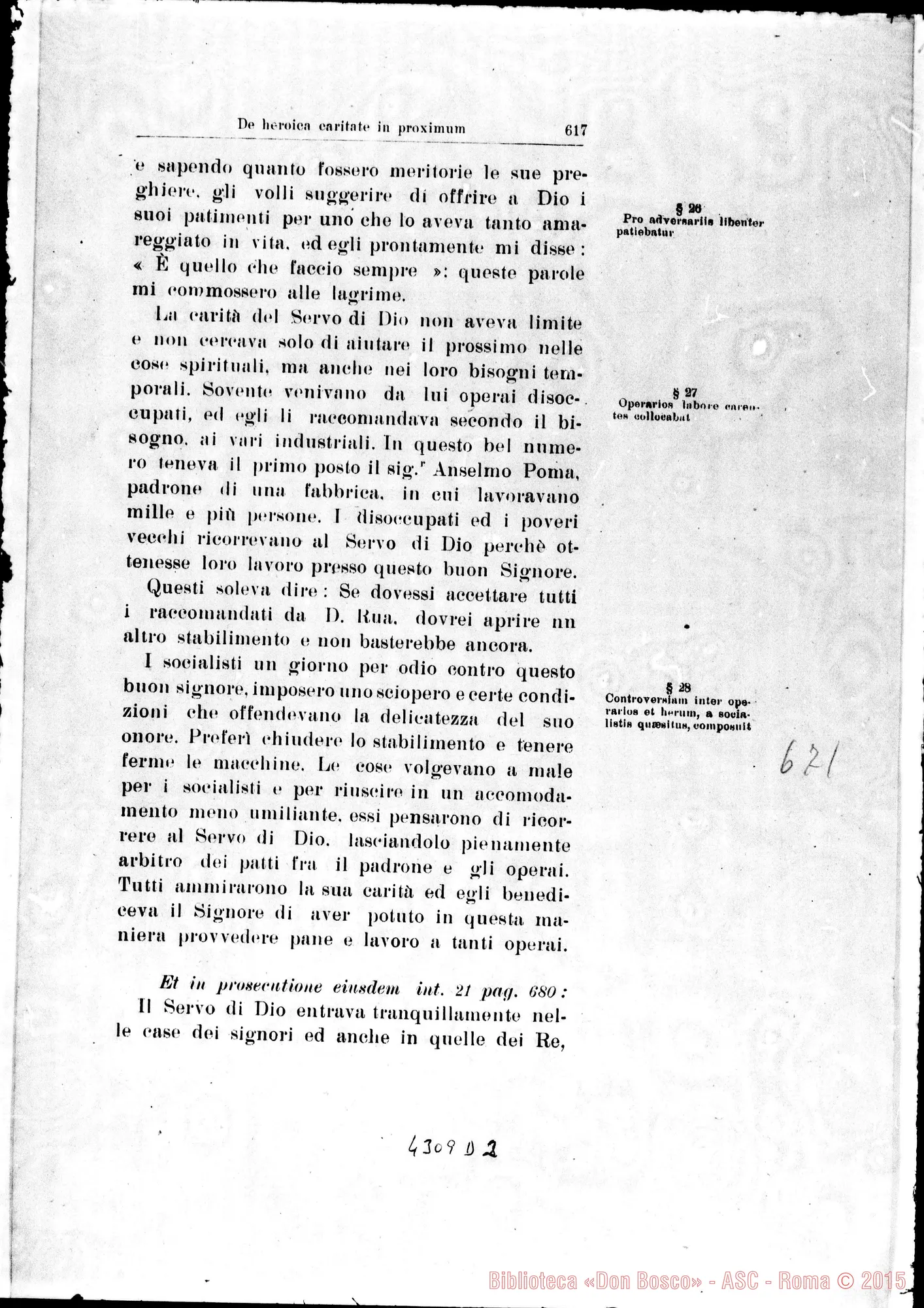 Fotogramma D 2 — De heroica Caritate in proximum