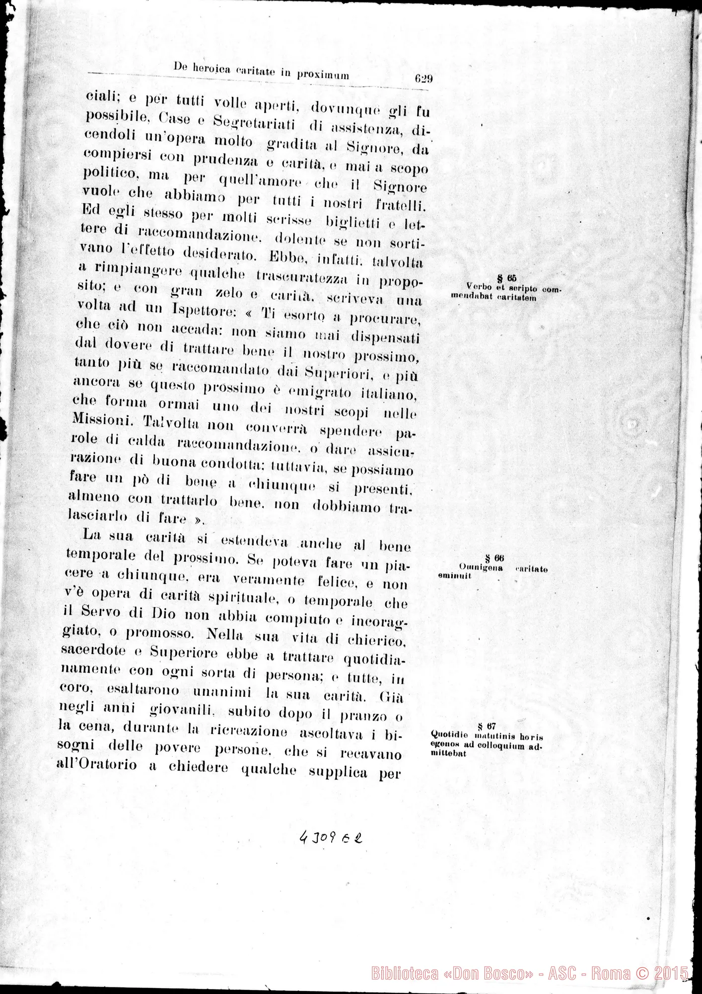 Fotogramma E 2 — De heroica Caritate in proximum