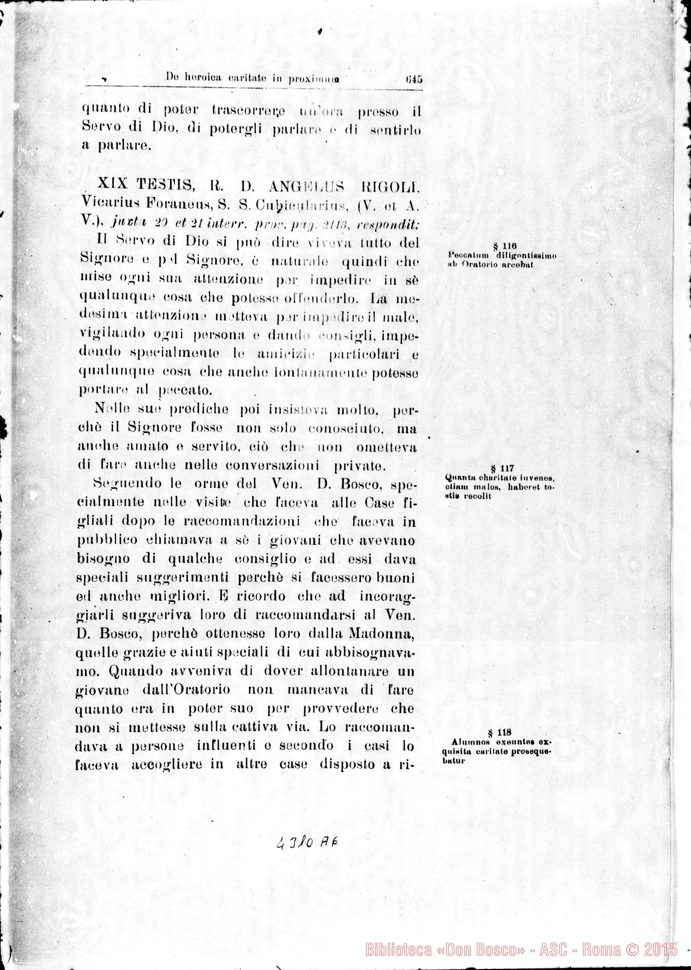 Fotogramma A 6 — De heroica Caritate in proximum