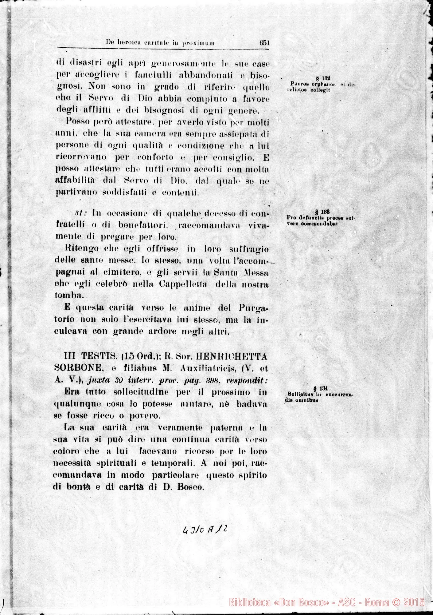Fotogramma A 12 — De heroica Caritate in proximum