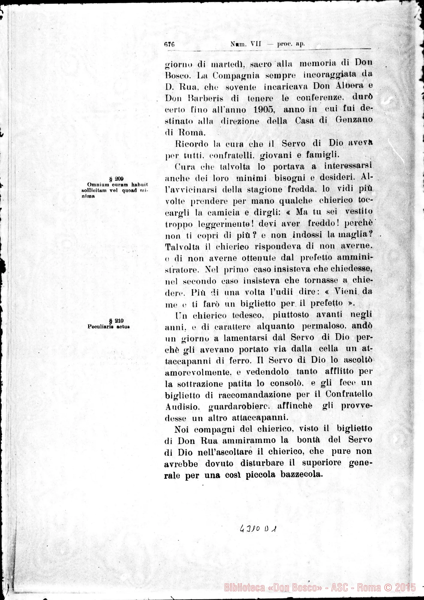 Fotogramma D 1 — De heroica Caritate in proximum
