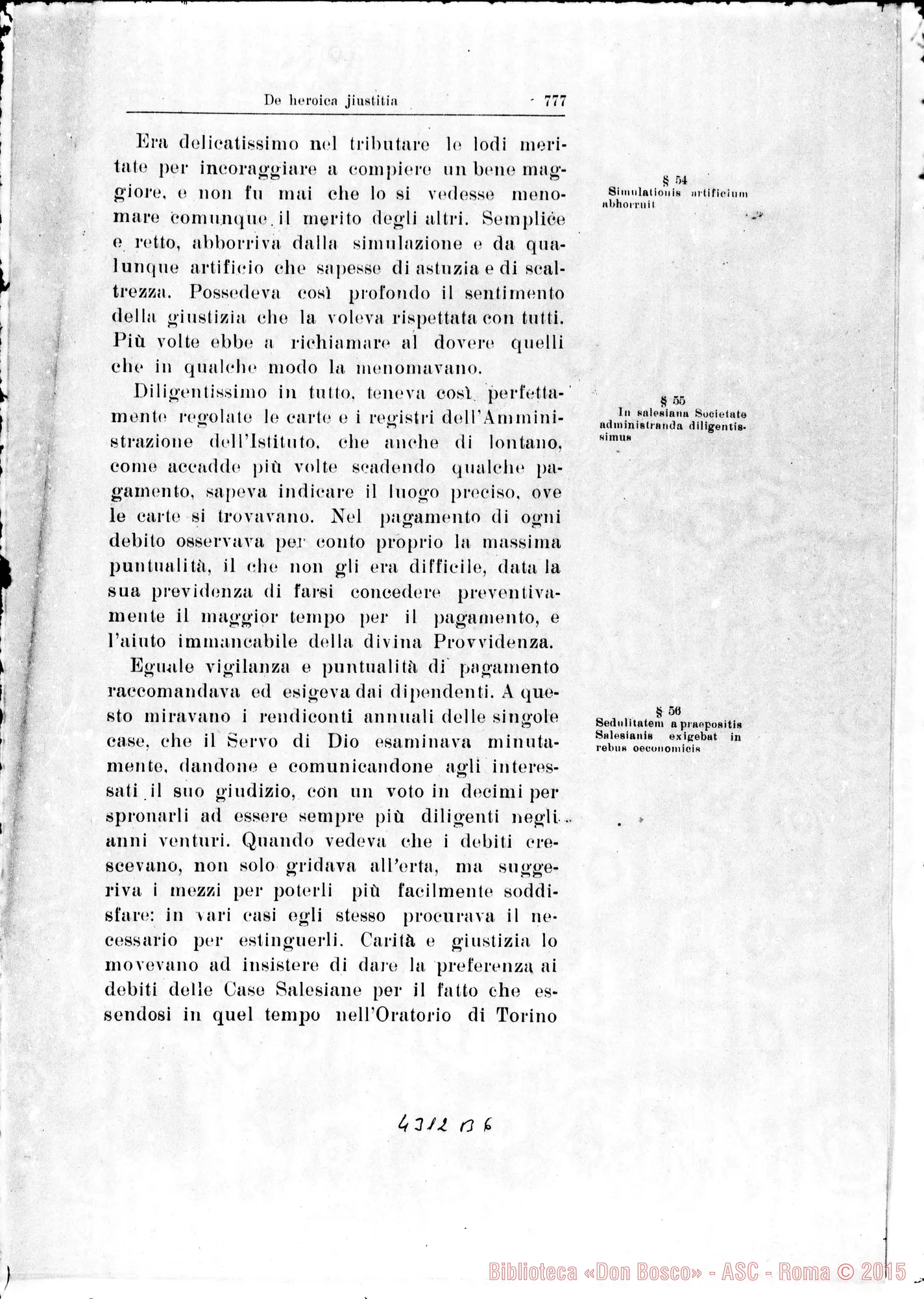Fotogramma B 6 — De heroica Justitia