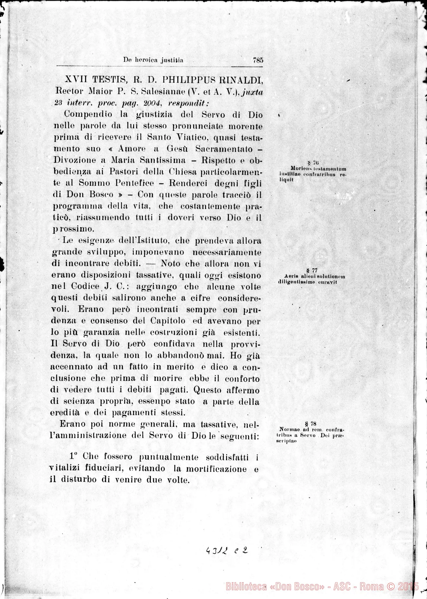 Fotogramma C 2 — De heroica Justitia