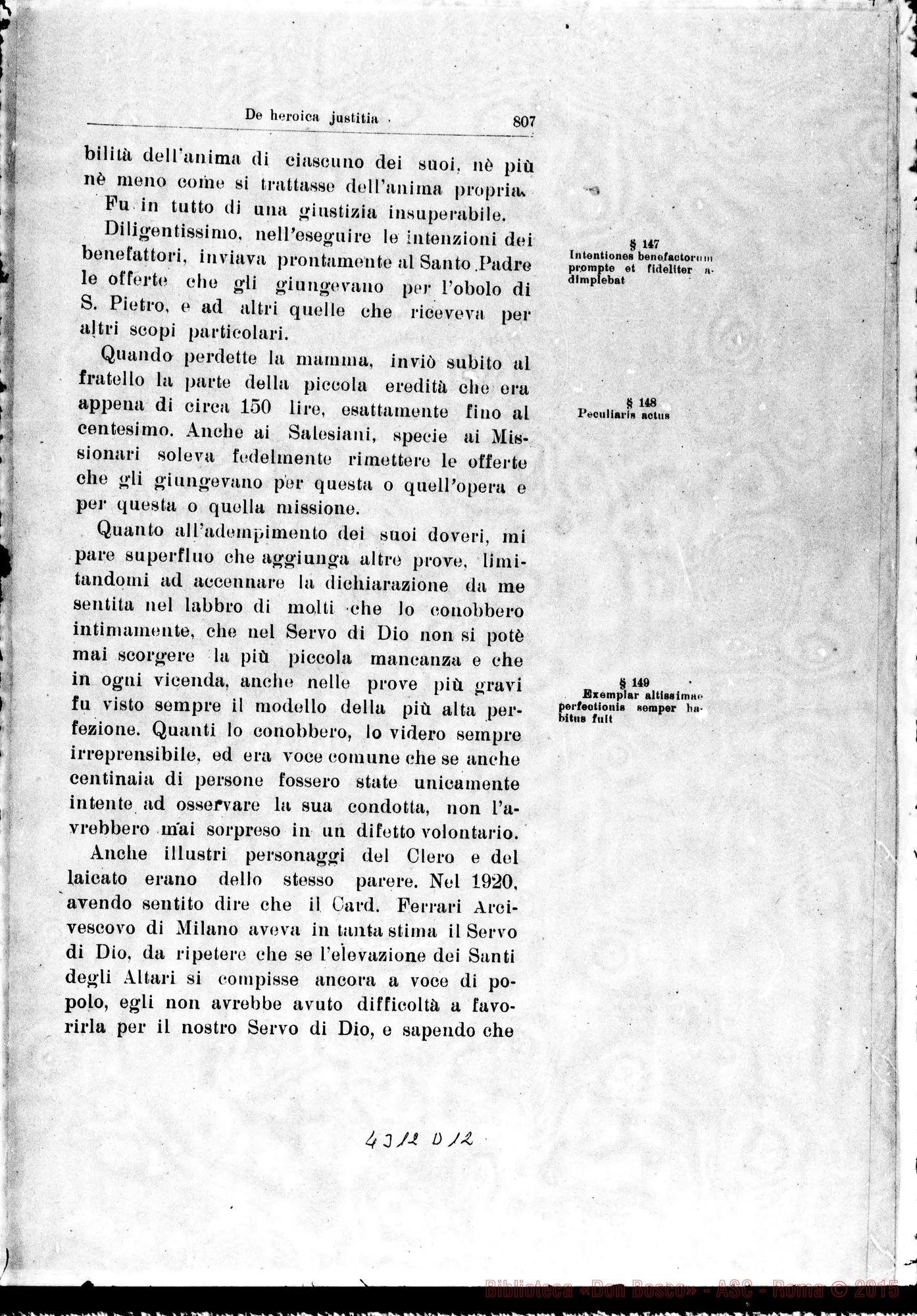 Fotogramma D 12 — De heroica Justitia