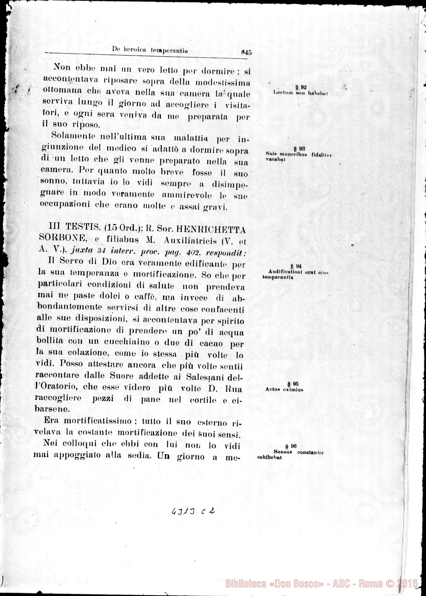 Fotogramma C 2 — De heroica Temperantia