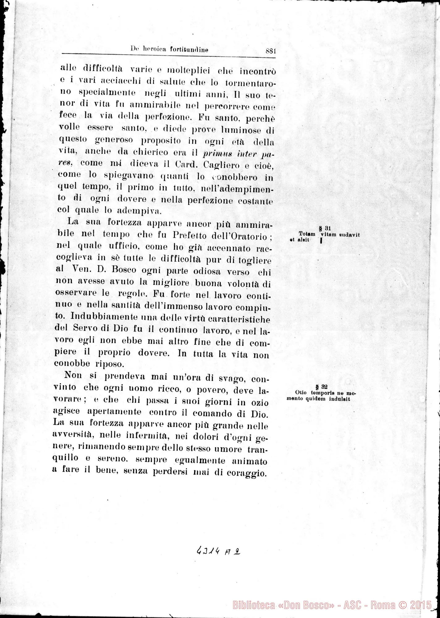 Fotogramma A 2 — De heroica Fortitudine