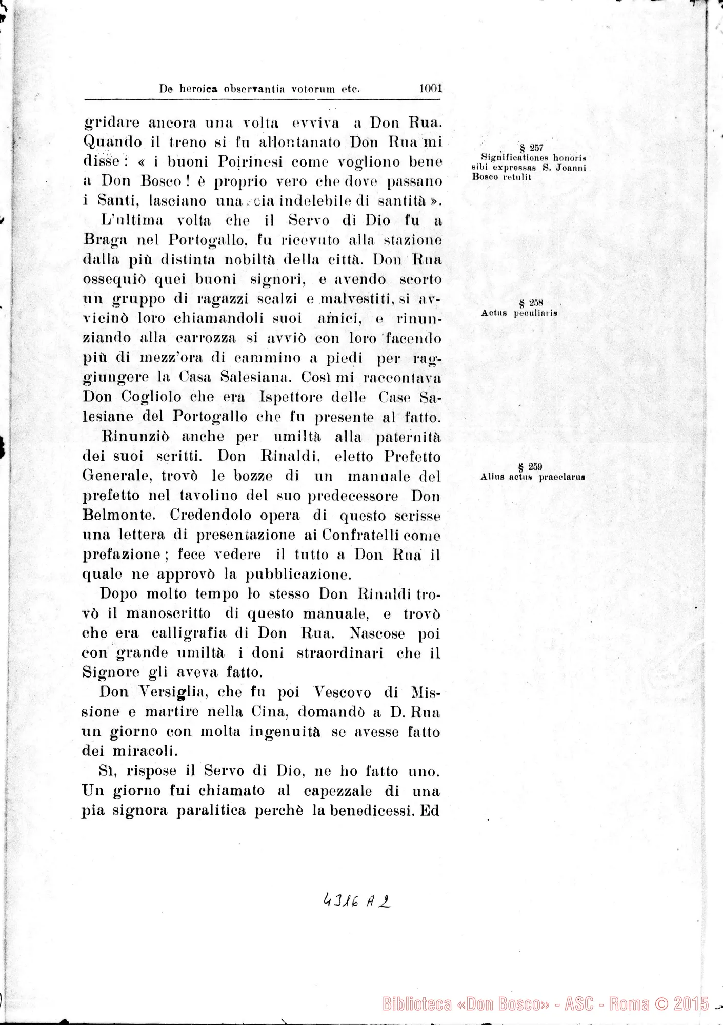 Fotogramma A 2 — De heroica votorum…observantia nec non de heroica Humilitate