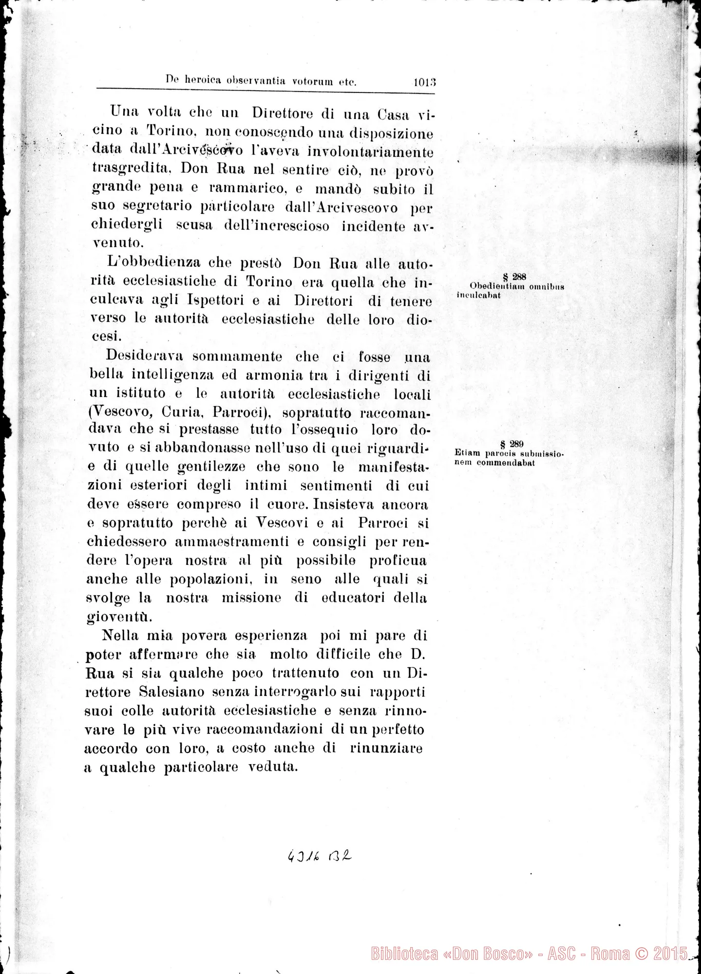 Fotogramma B 2 — De heroica votorum…observantia nec non de heroica Humilitate